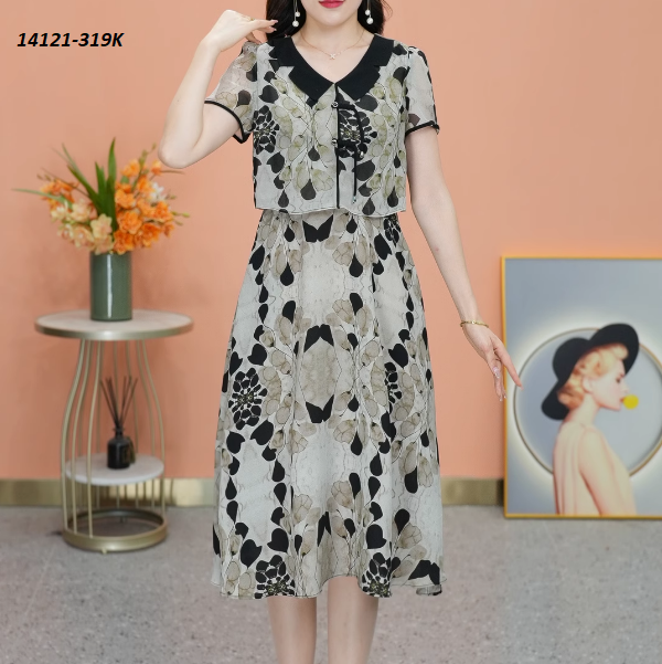 14121-Đầm voan hoa  giả kiểu rời cổ sen cách điệu ( voan)FREESHIP_thumbnail_0