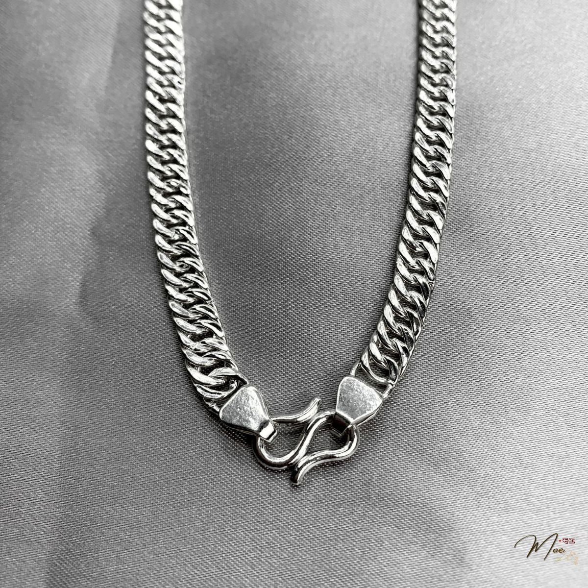 DN10 - Dây chuyền nam bản dẹt họng đơn mắt nhỏ (7c)