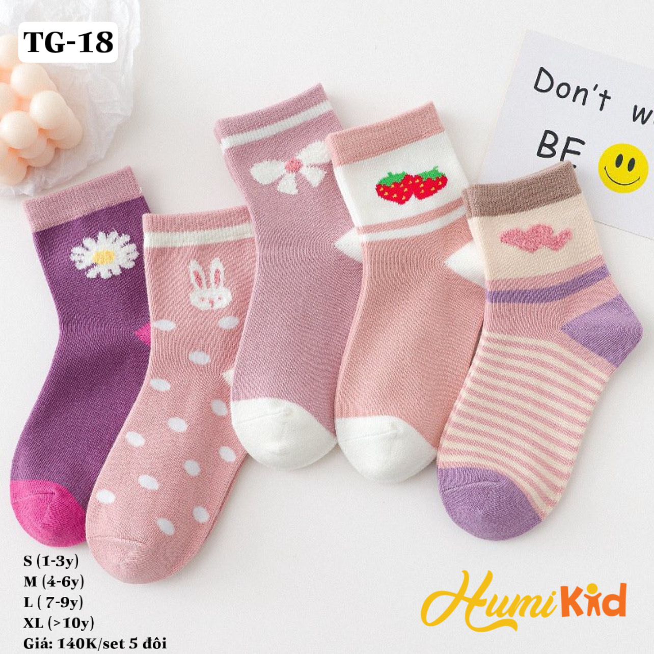 SET 5 TẤT/VỚ BÉ GÁI (TG18)