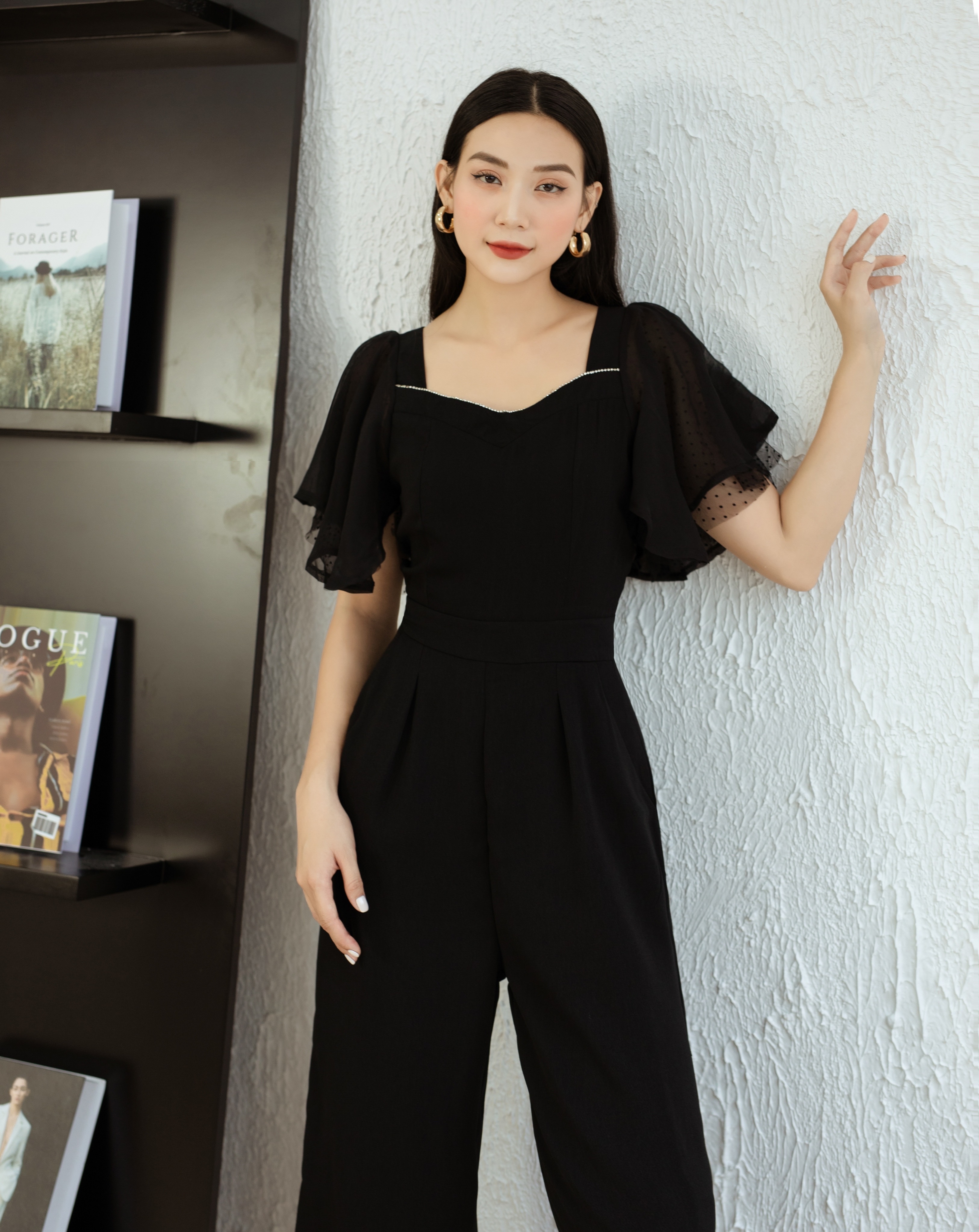 Jumpsuit thiết kế tay cánh tiên phối đá_thumbnail_3