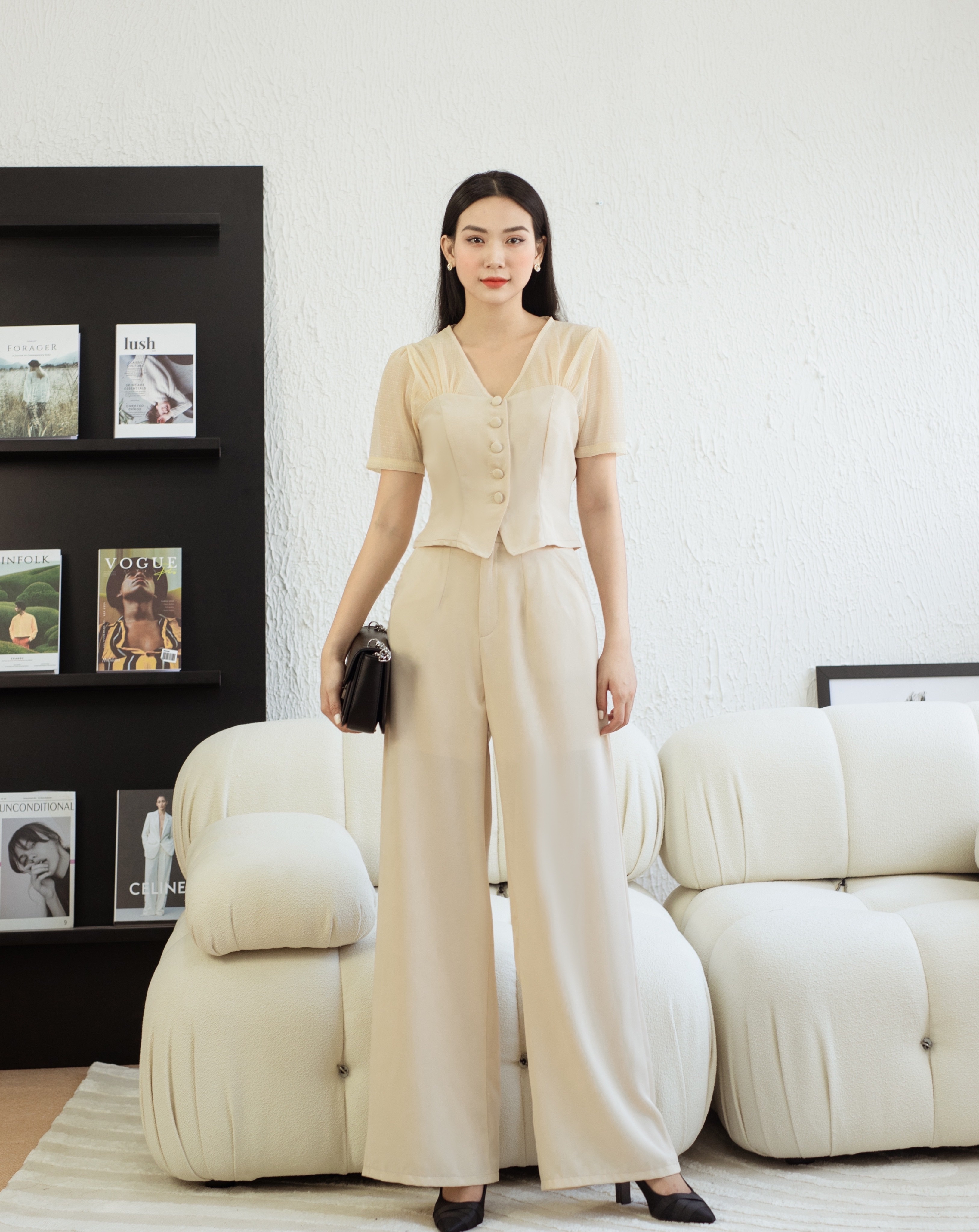 Set bộ áo kiểu cổ điển quần ống rộng_thumbnail_2