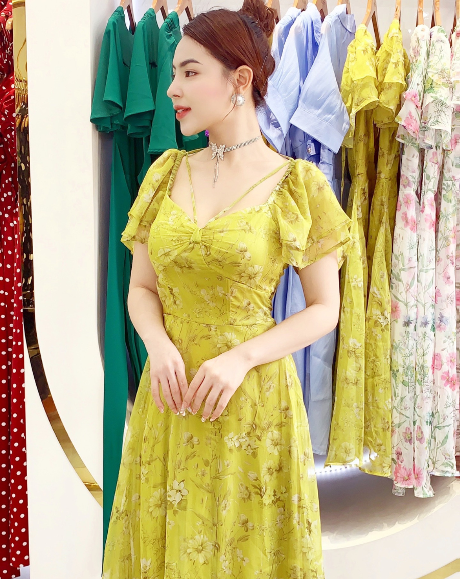 Váy hoa tay cánh tiên cổ V dây đan chéo_thumbnail_8