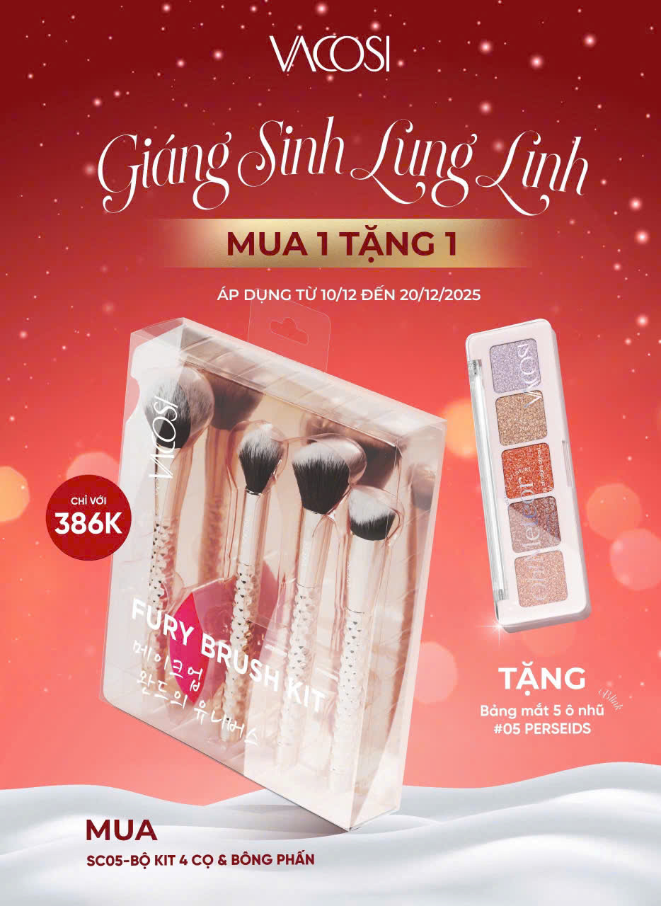 Bộ Kit 4 Cọ & 1 Bông Phấn Vacosi_thumbnail_4