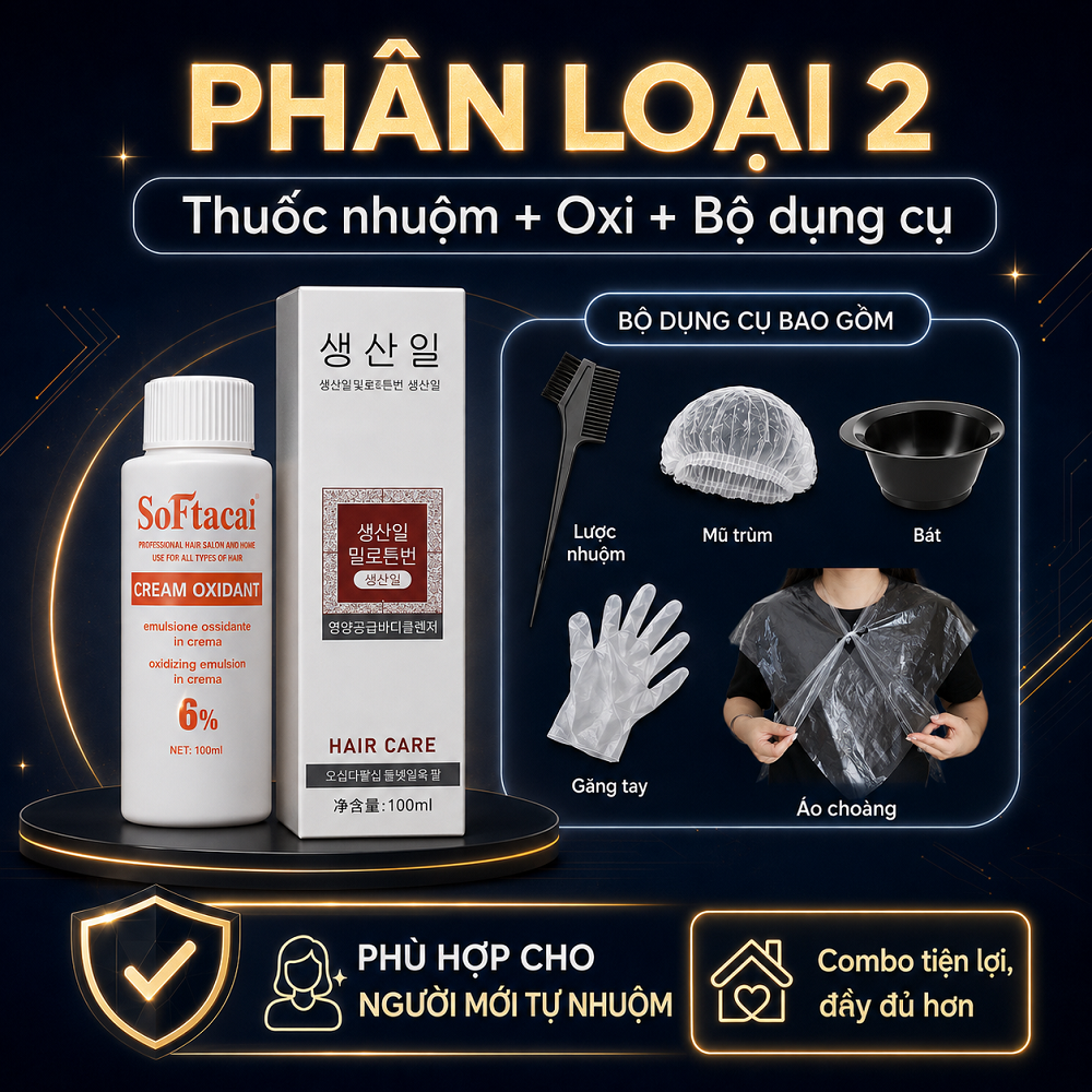 Màu Nhuộm Tóc Màu Than Chì Không Cần Tẩy Lên Từ Nền Đen Tự Nhiên, Tự Nhuộm Tại Nhà (Kèm Oxy Trợ Nhuộm)_thumbnail_10