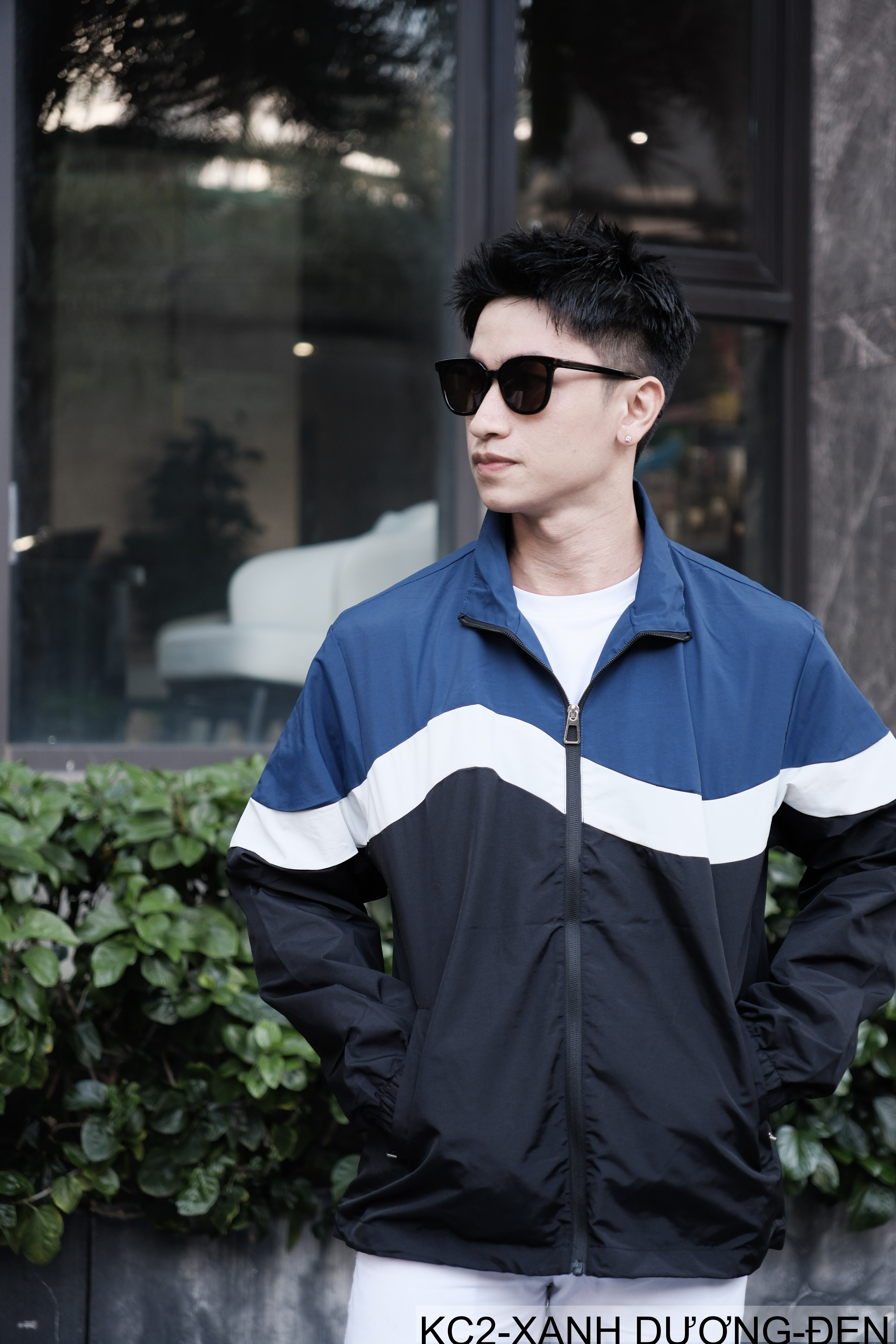KC2 - Áo khoác nam phối màu thời trang cổ đứng phong cách thể thao xuân thu_thumbnail_4