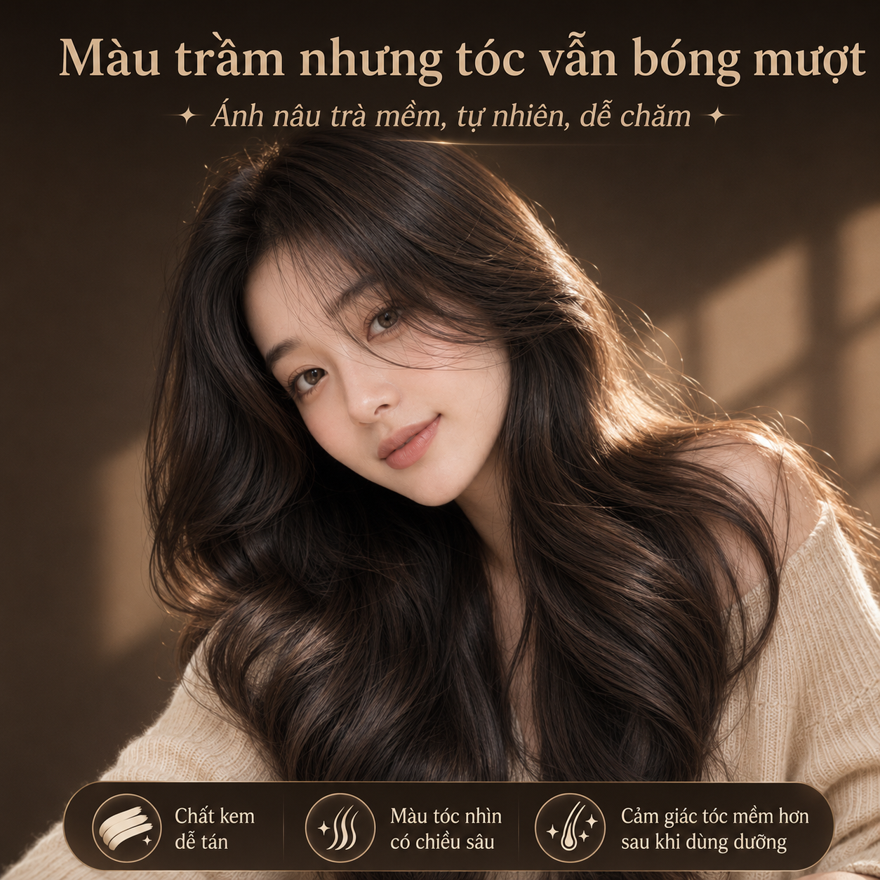 Thuốc Nhuộm Tóc Nâu Trà Đen Không Cần Tẩy, Lên Màu Tự Nhiên, Tôn Da, Dễ Tự Nhuộm Tại Nhà_thumbnail_6