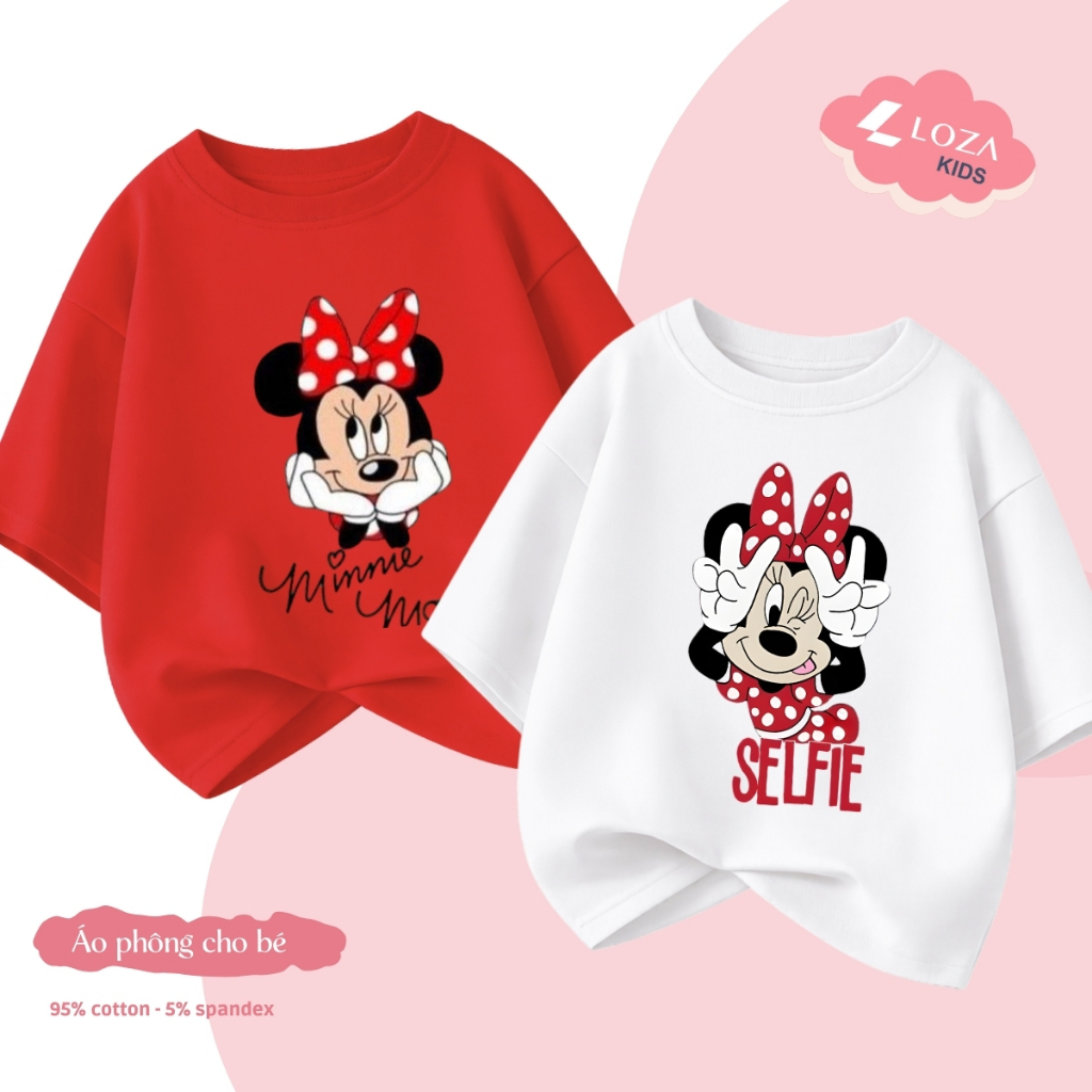 Áo phông bé gái hình MINNIE nhiều mẫu - Loza Kids CA014_thumbnail_4