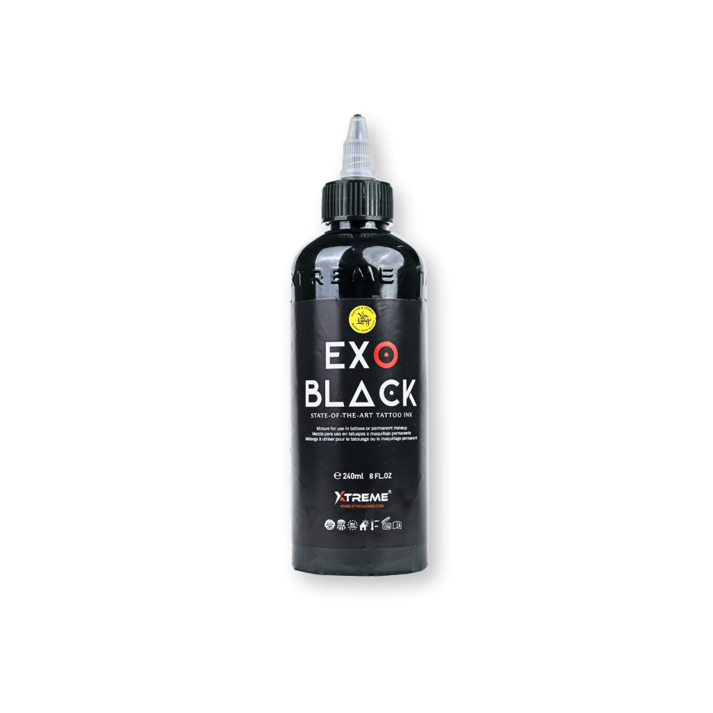 Mực xăm đen Xtreme EXO Black Tattoo Ink (8oz) - Made in USA - Hàng mới về (HSD: 2029)