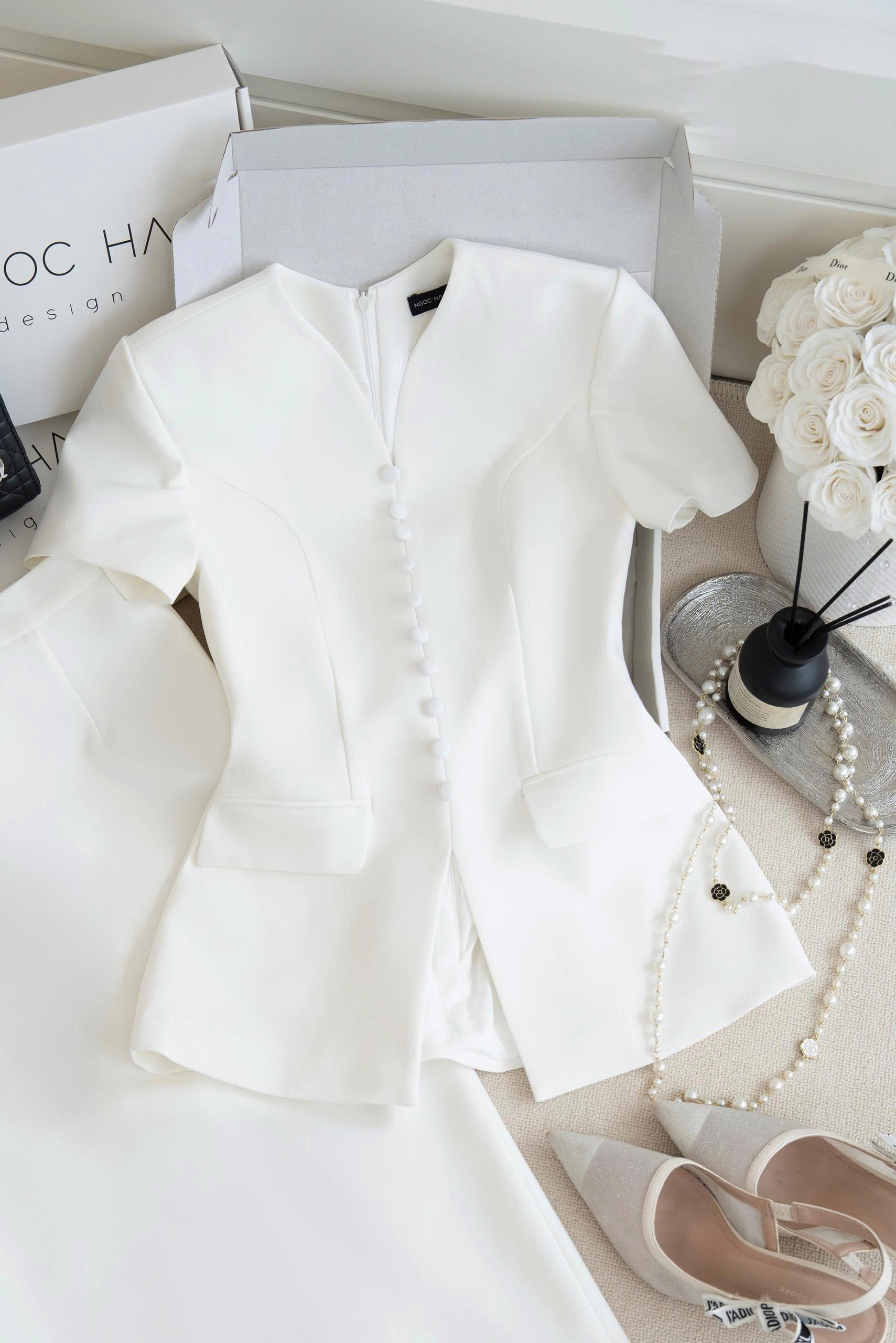Cateline Set_ Bộ Vest Cổ V Đính Cúc Nhí Chân Váy Bút Chì BJ127_thumbnail_12