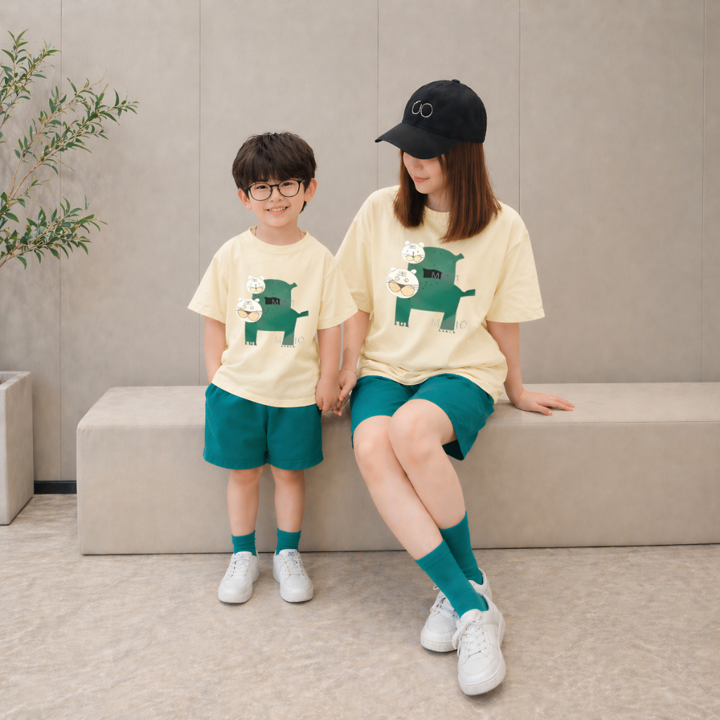 Bộ đồ cho mẹ và bé in nhiều hình đáng yêu -  Loza Kids B001_thumbnail_4