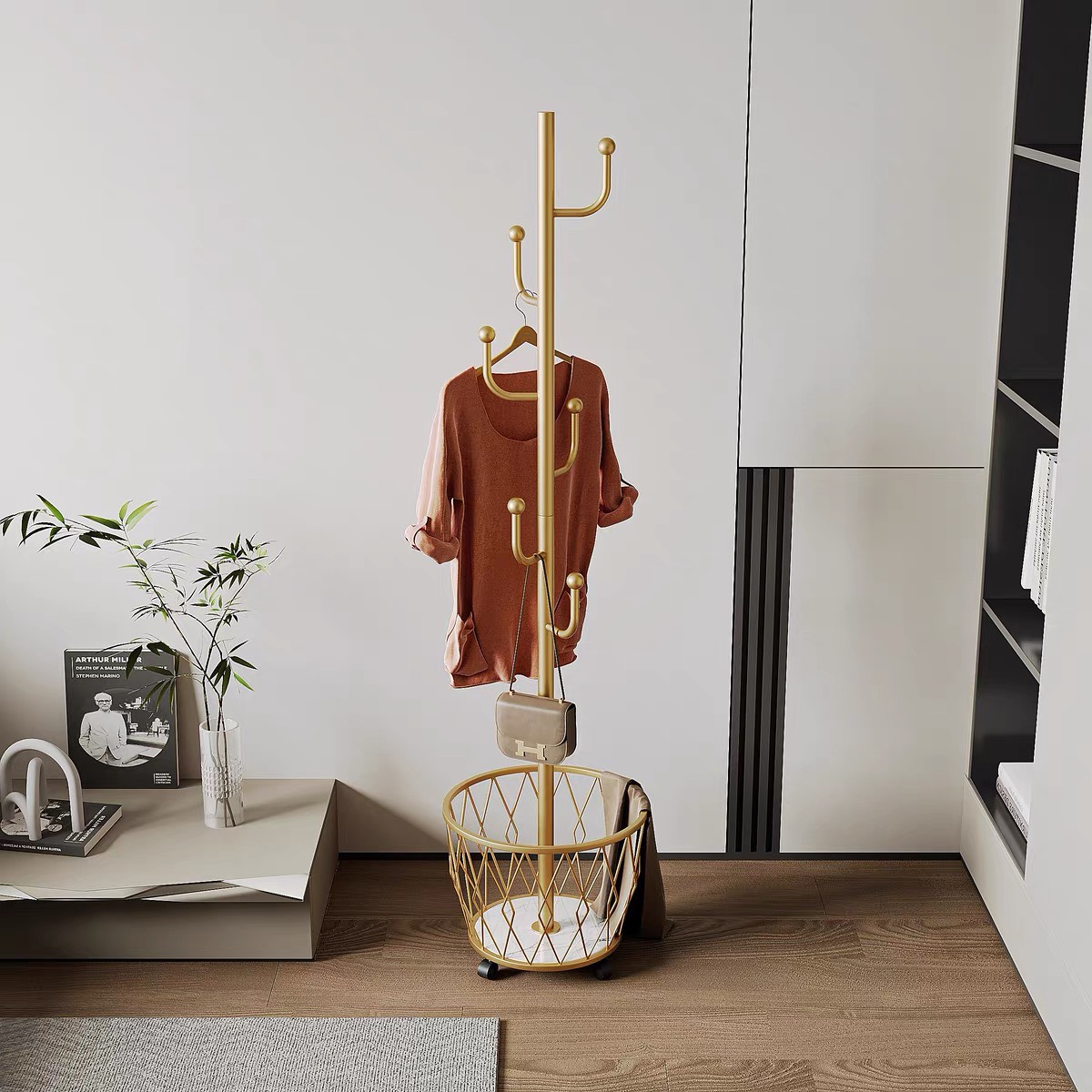 Cây Treo Đồ Có Giỏ Đa Năng Có Bánh Xe_thumbnail_7