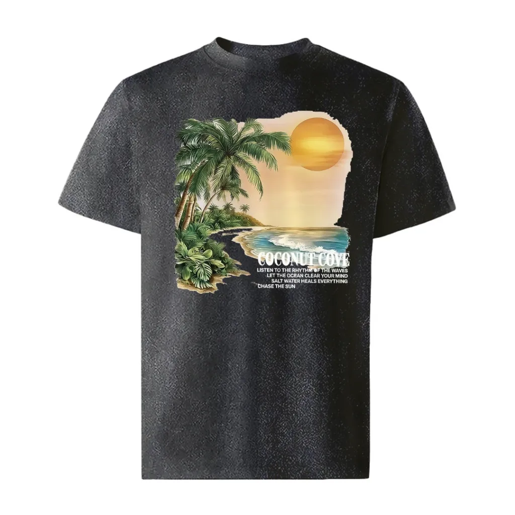 Áo thun form rộng họa tiết bãi biển TeePrint 3516_thumbnail_0