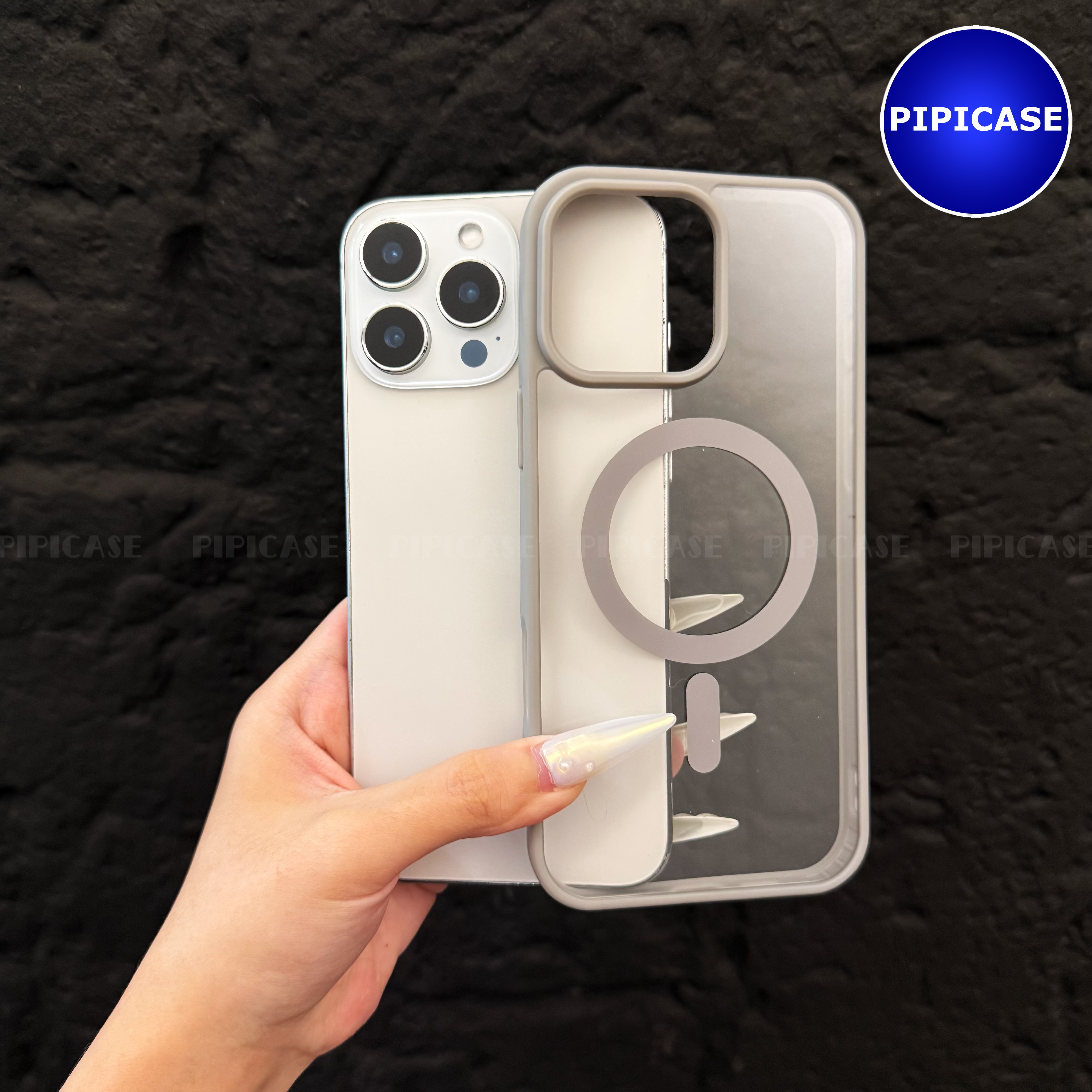 Ốp Lưng iPhone 14 Pro Max - Chic - Xám_thumbnail_13