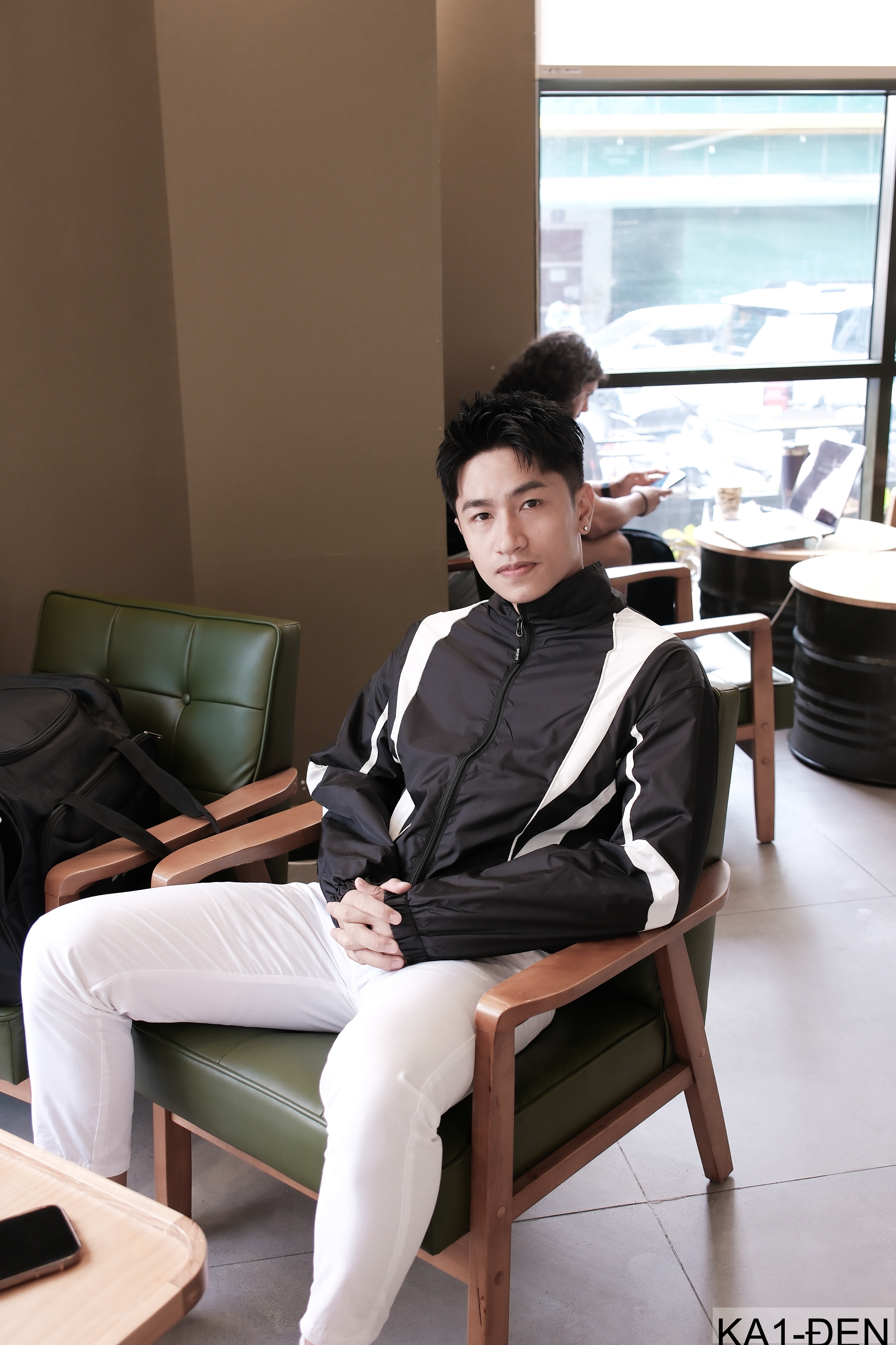 KA1 - Áo khoác nam thể thao phong cách Hàn Quốc, màu xanh đen, thiết kế năng động