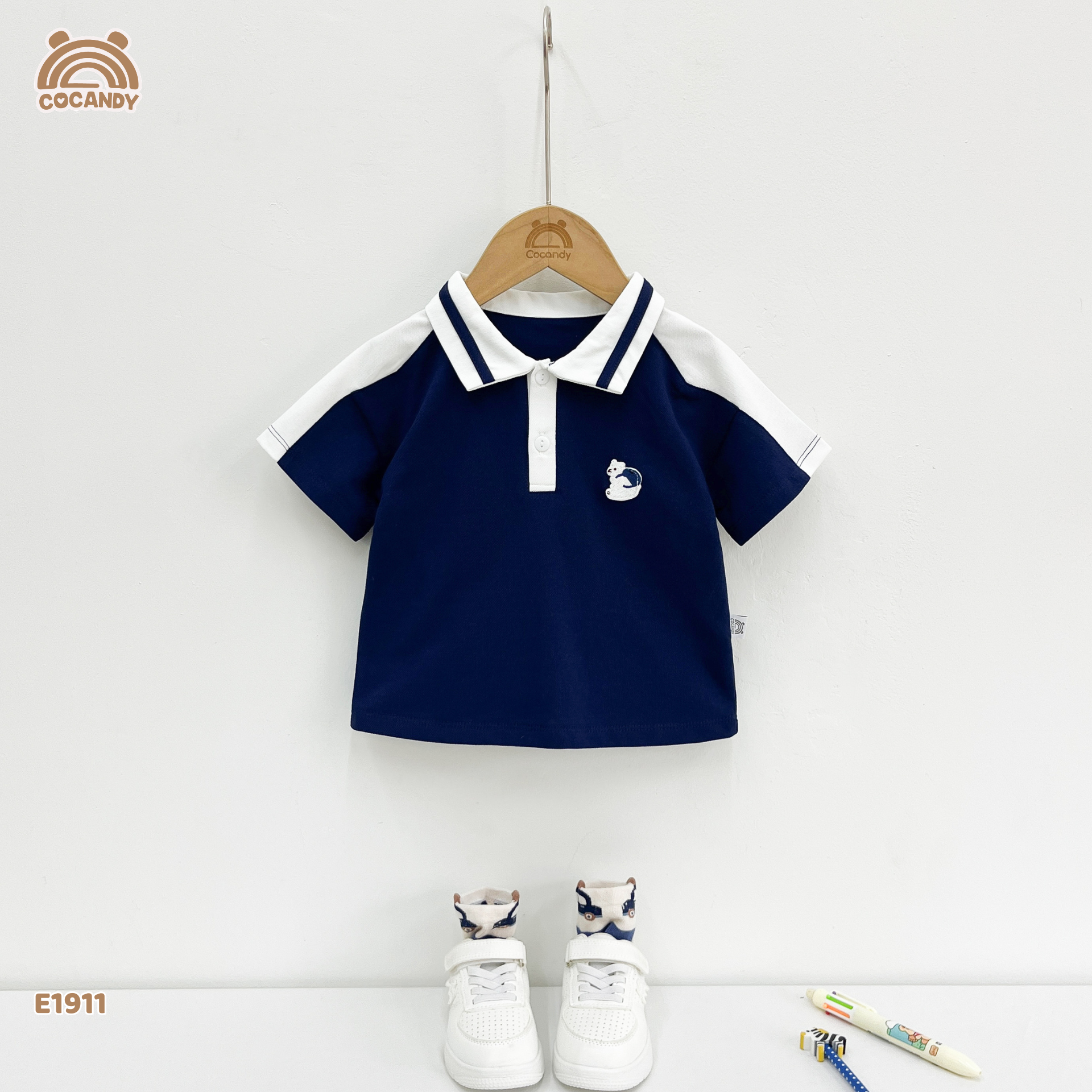Áo cộc polo XANH THAN tag sóc_thumbnail_1