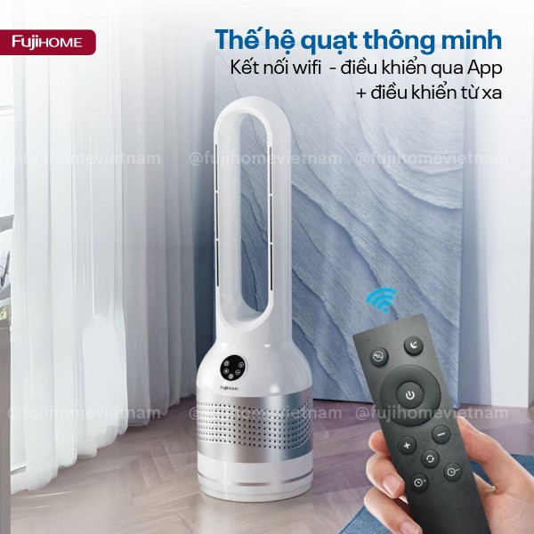 Quạt không cánh lọc không khí HEPA, khử khuẩn Anion + UV kết nối WIFI Fujihome BF22-HEPA_thumbnail_4