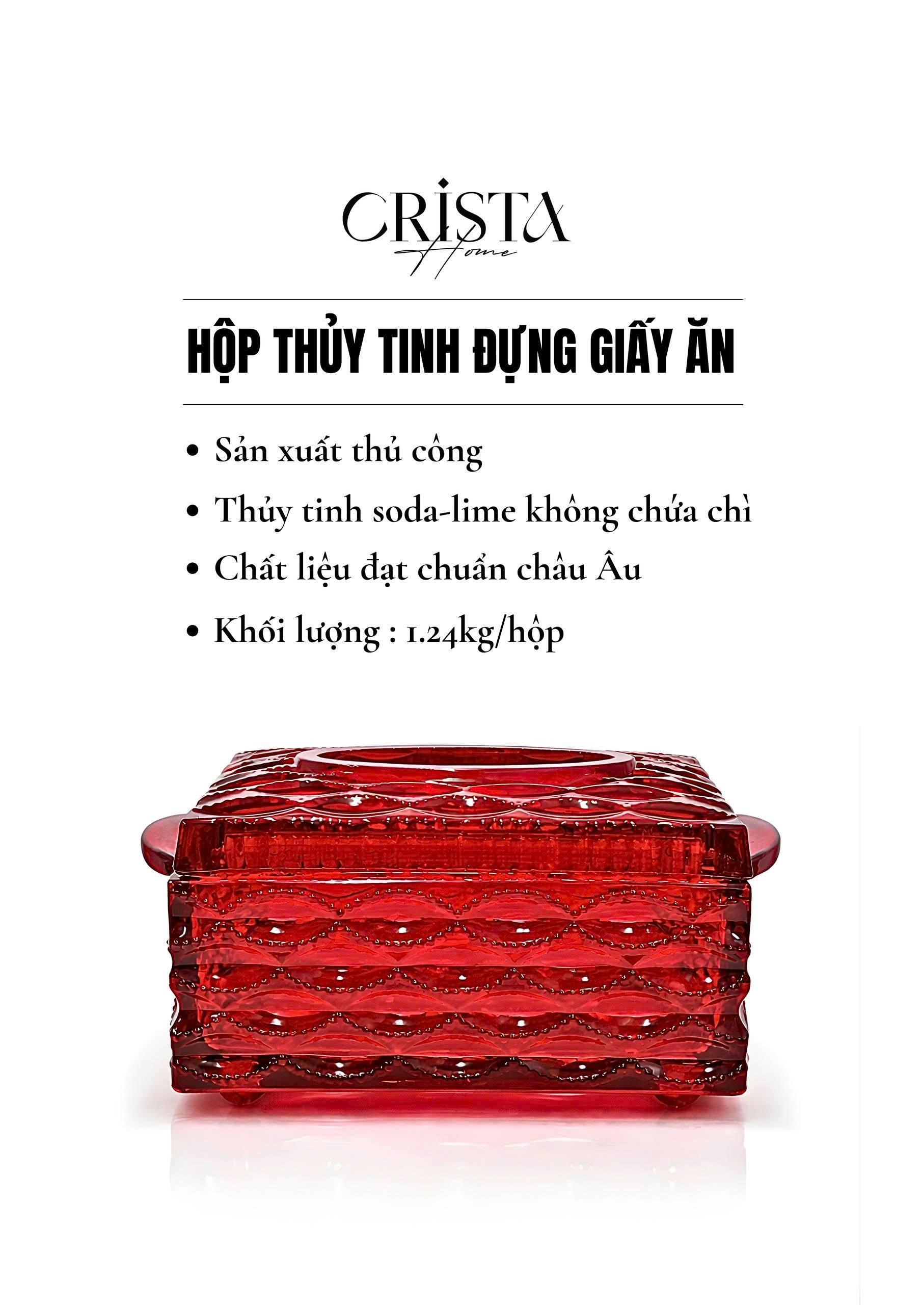 Hộp đựng giấy ăn vân sóng 18.5*12*9.5cm Crista home_thumbnail_7