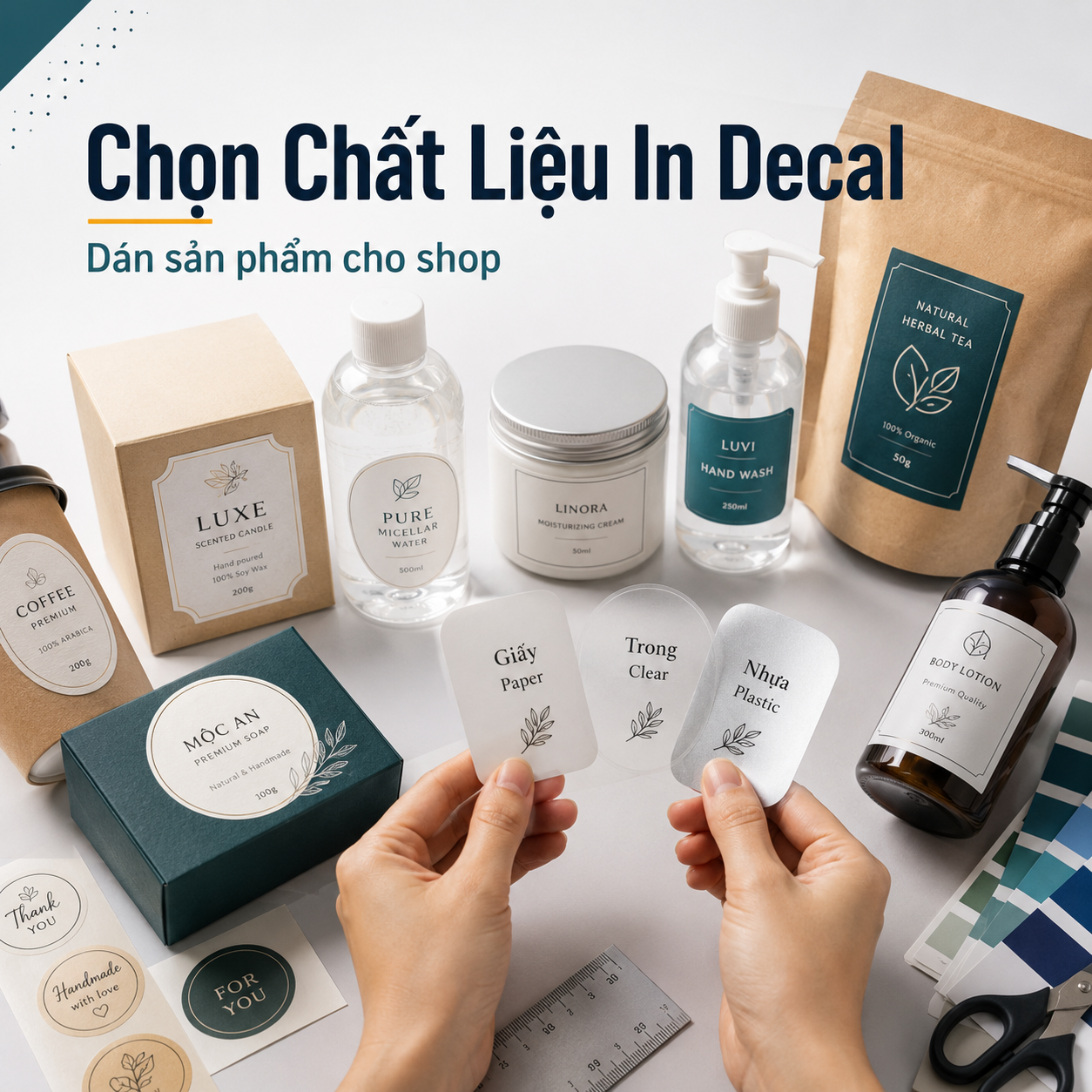 Chọn Chất Liệu In Decal Dán Sản Phẩm Cho Shop