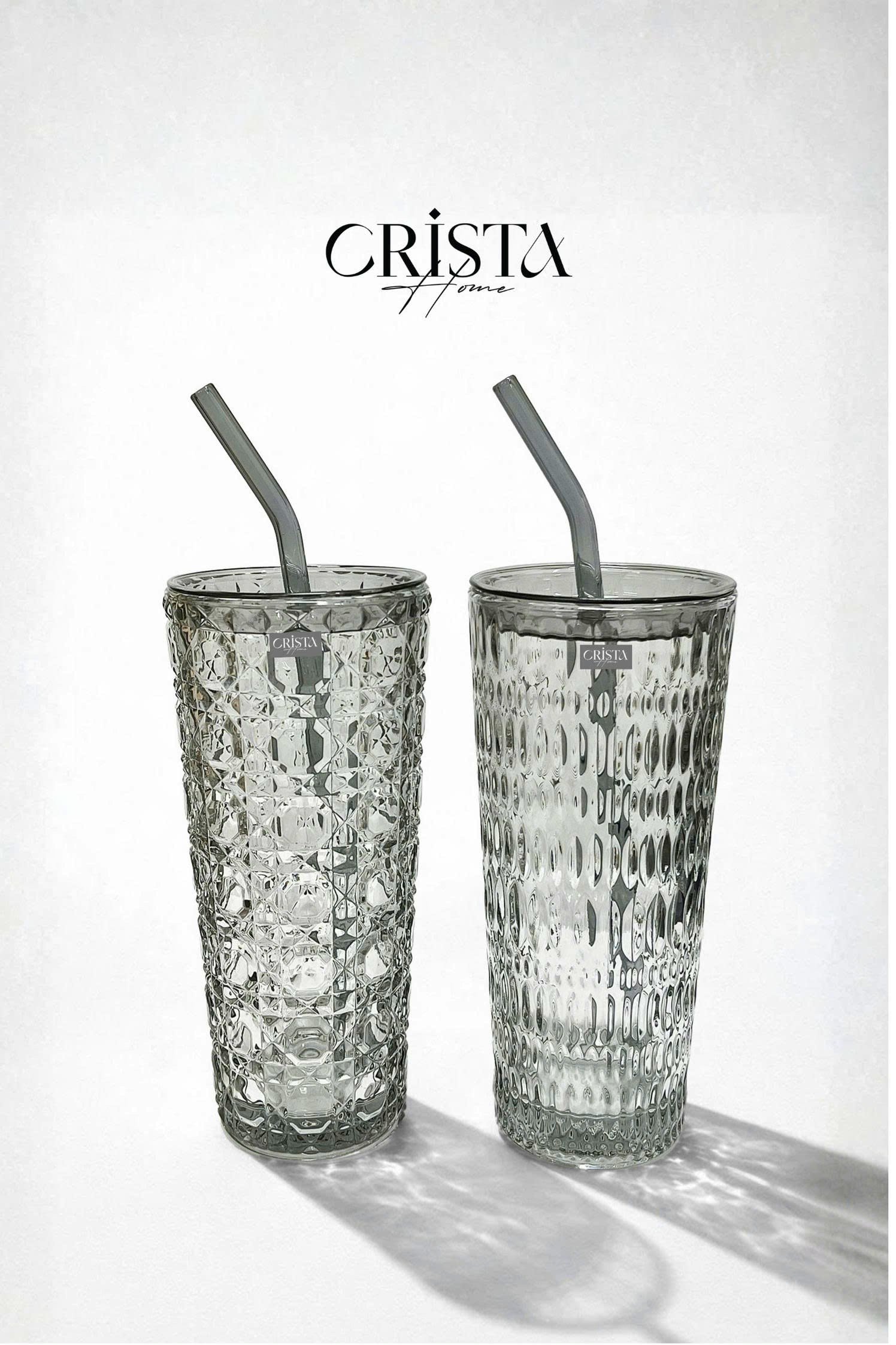 Bộ 2 cốc thủy tinh cao kèm ống hút 500 ml CRISTA HOME, 60243_thumbnail_13