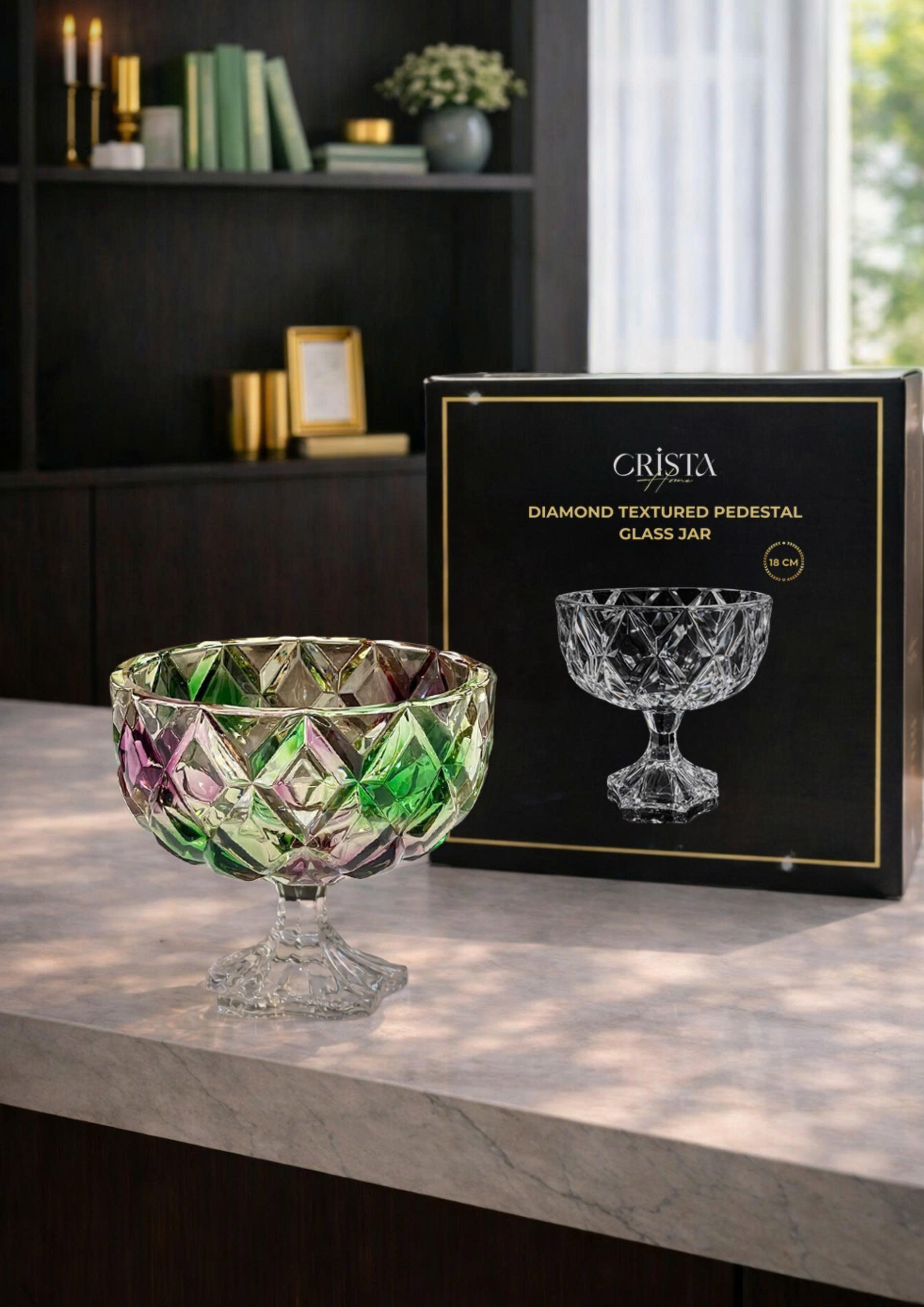 HŨ THỦY TINH CHÂN BỒNG VÂN KIM CƯƠNG 18CM CRISTA HOME 60251_thumbnail_11