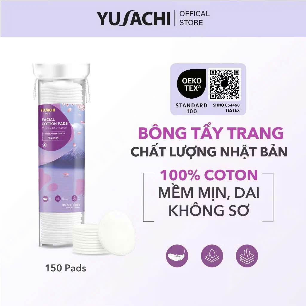Set 3 Bông Tẩy Trang Yusachi Suzuran Nhật Bản_thumbnail_1