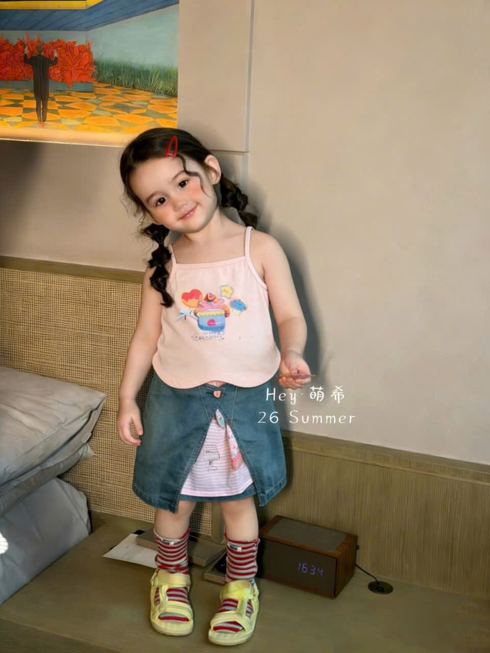 (E189) Áo 2 dây hồng họa tiết ngôi nhà hãng HMX_thumbnail_0