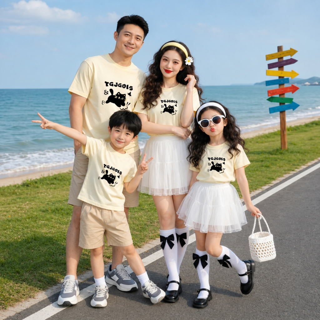 Áo phông gia đình con mèo TGJGOIS - Áo đồng phục gia đình – Mã GĐ3603_thumbnail_1