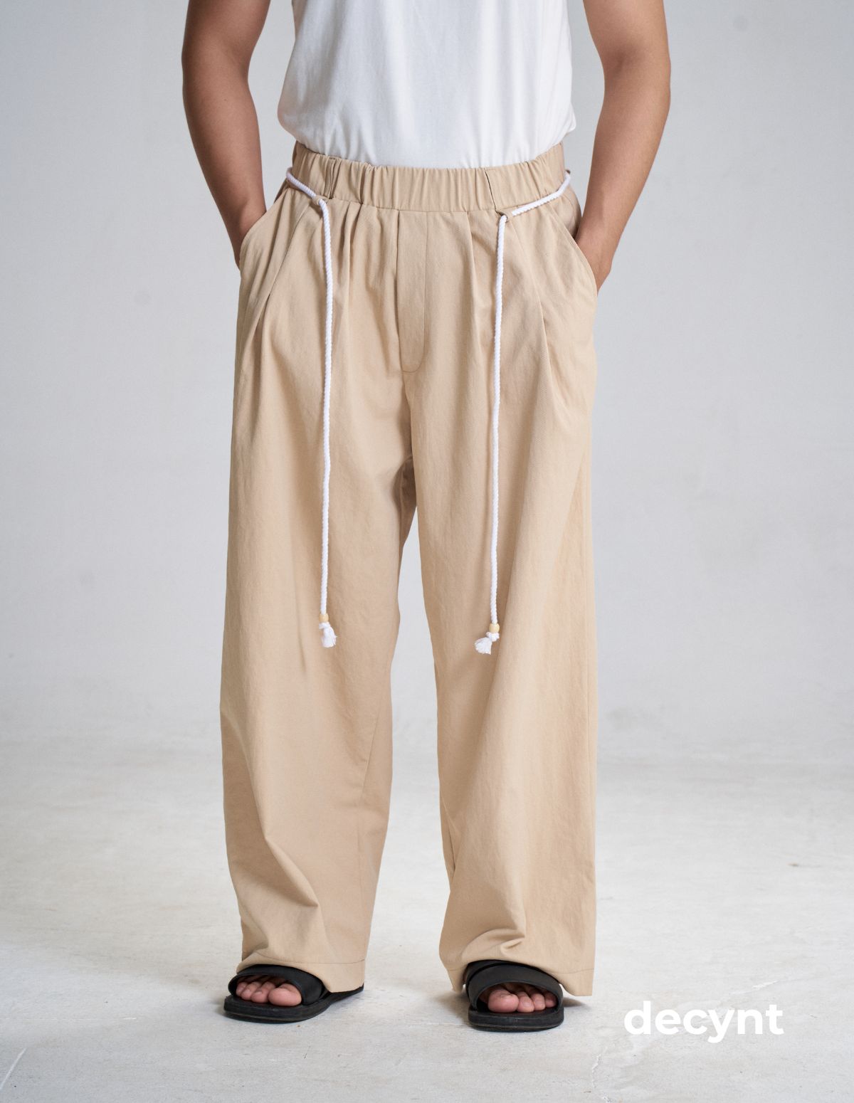 decynt Pants 02 - Quần dài cạp chun dáng suông chất kiệu kaki mềm rủ_thumbnail_4