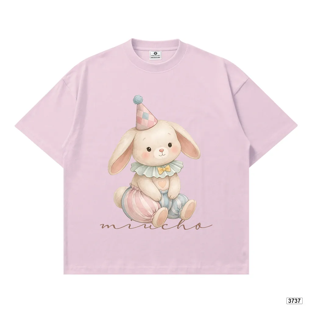 Áo thun boxy nữ thời trang mùa hè Bunny đáng yêu Miucho 3737_thumbnail_18