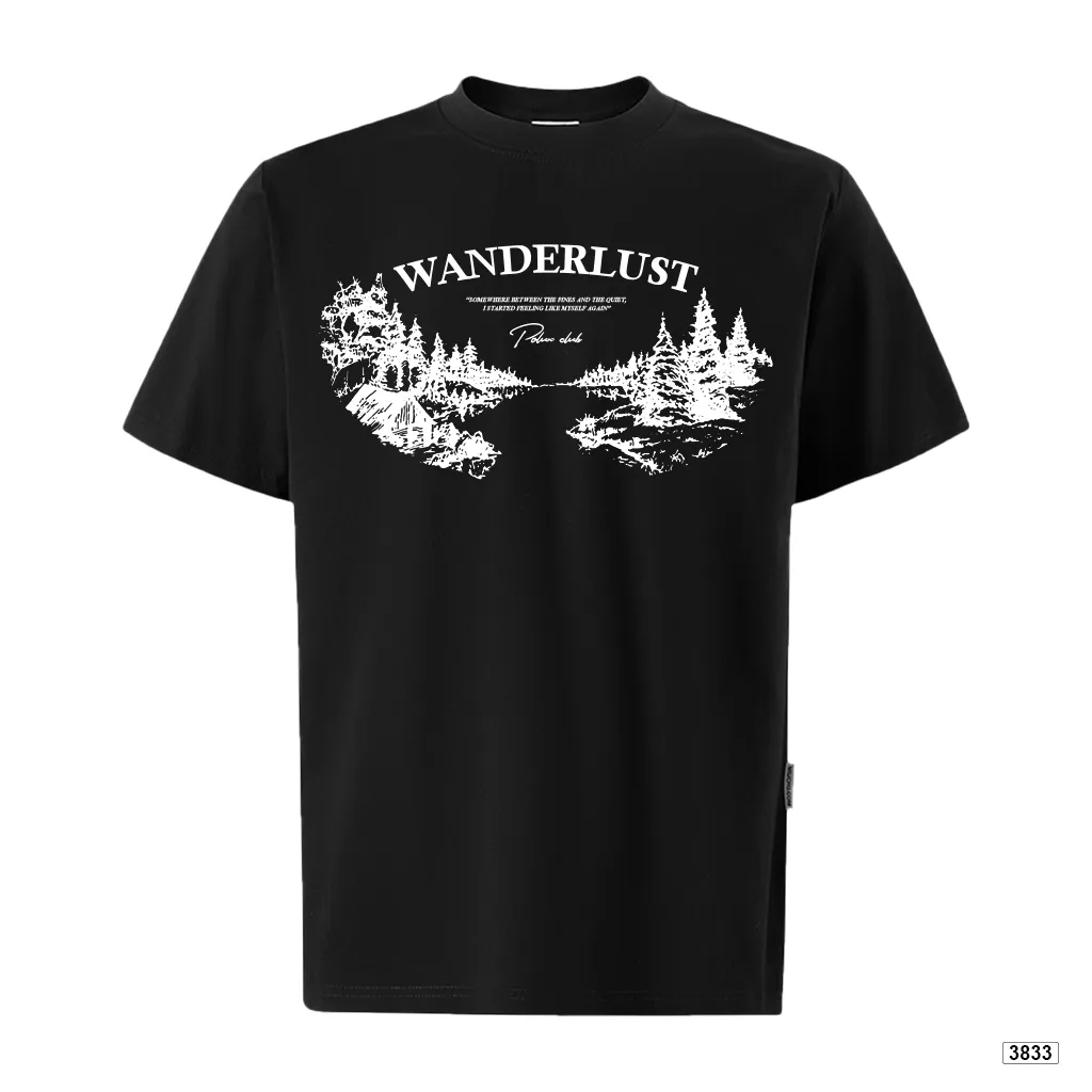 Áo thun nam Wanderlust aesthetic phong cách tối giản Hàn Quốc dễ phối Polux 3833_thumbnail_10