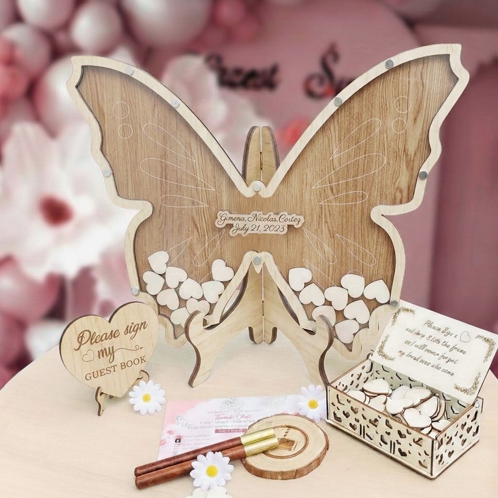 Tranh Thả Gỗ Đám Cưới, Sự Kiện, Công Ty, Sinh Nhật (Đủ phụ kiện) - Size tính theo chiều ngang_thumbnail_17