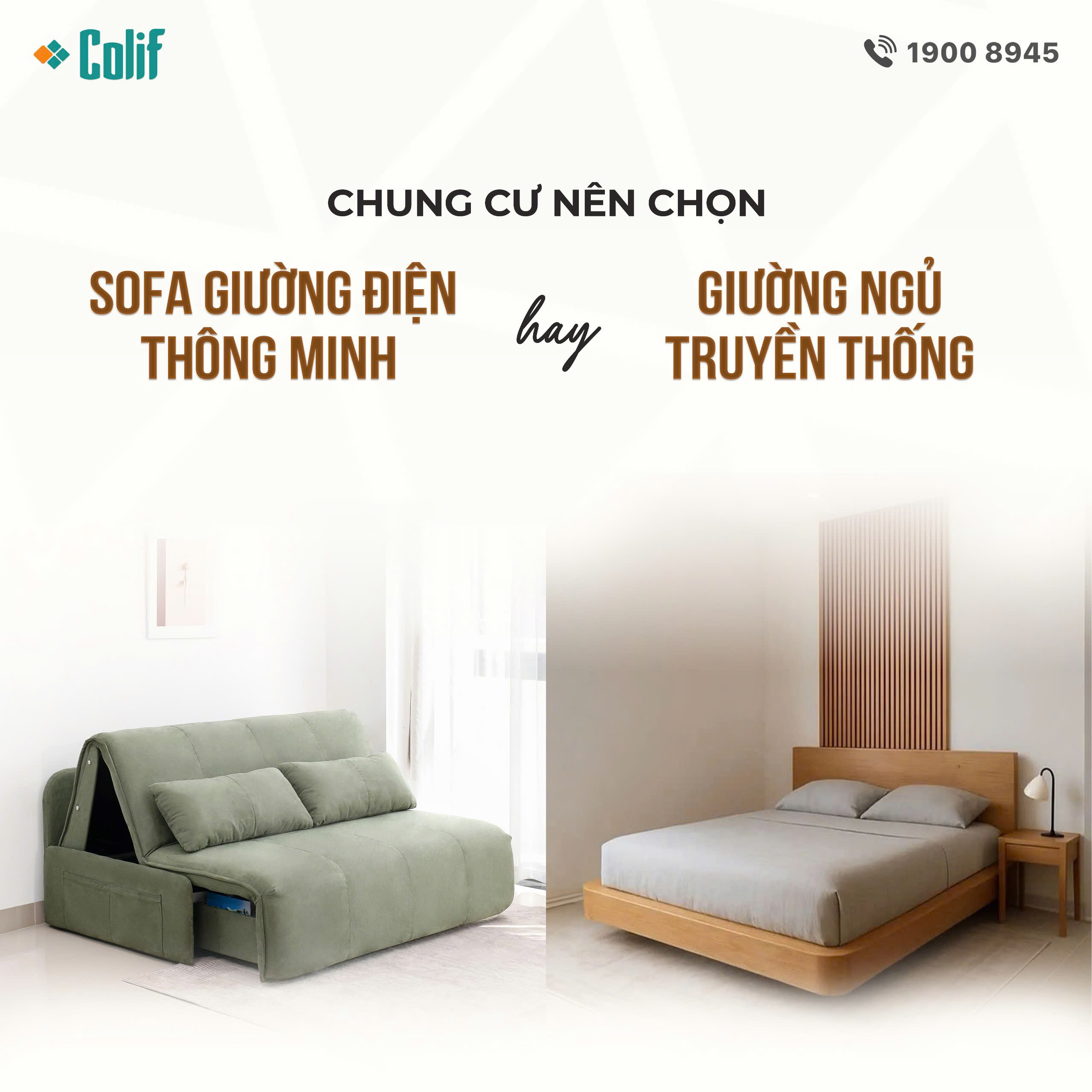 Chung cư nên mua sofa giường điện hay giường ngủ truyền thống?