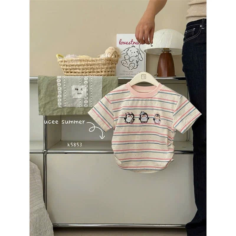 D123 - 5853 - Áo thun mềm thêu chim cánh cụt HMX_thumbnail_0