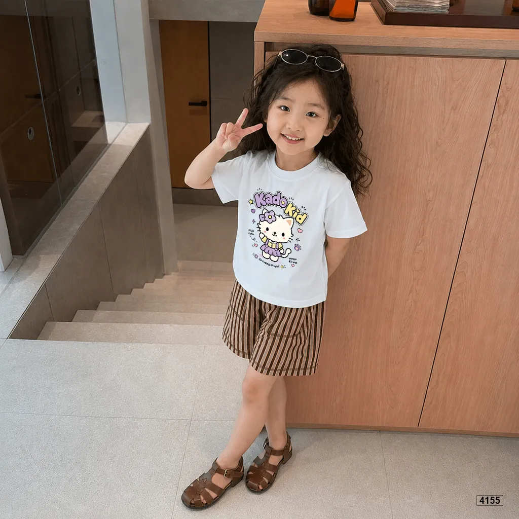 Áo thun bé gái hoạt hình mèo con Kado 4155_thumbnail_5