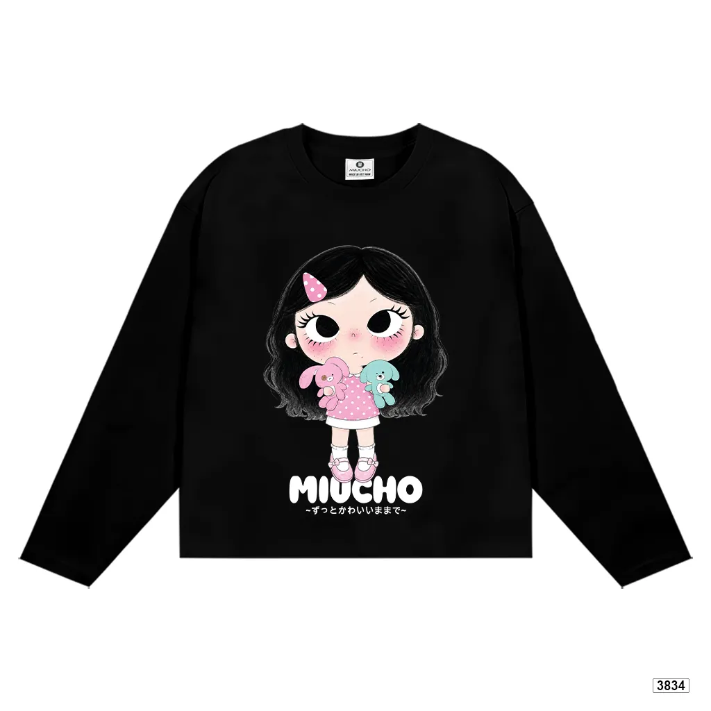 Áo thun boxy tay dài Baby Girl raglan mix màu Miucho 3834_thumbnail_8