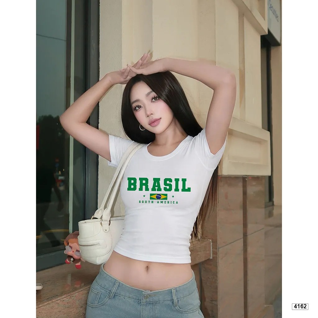 Áo thun form ôm body tôn dáng Brasil phong cách đường phố Beezy 4162_thumbnail_2