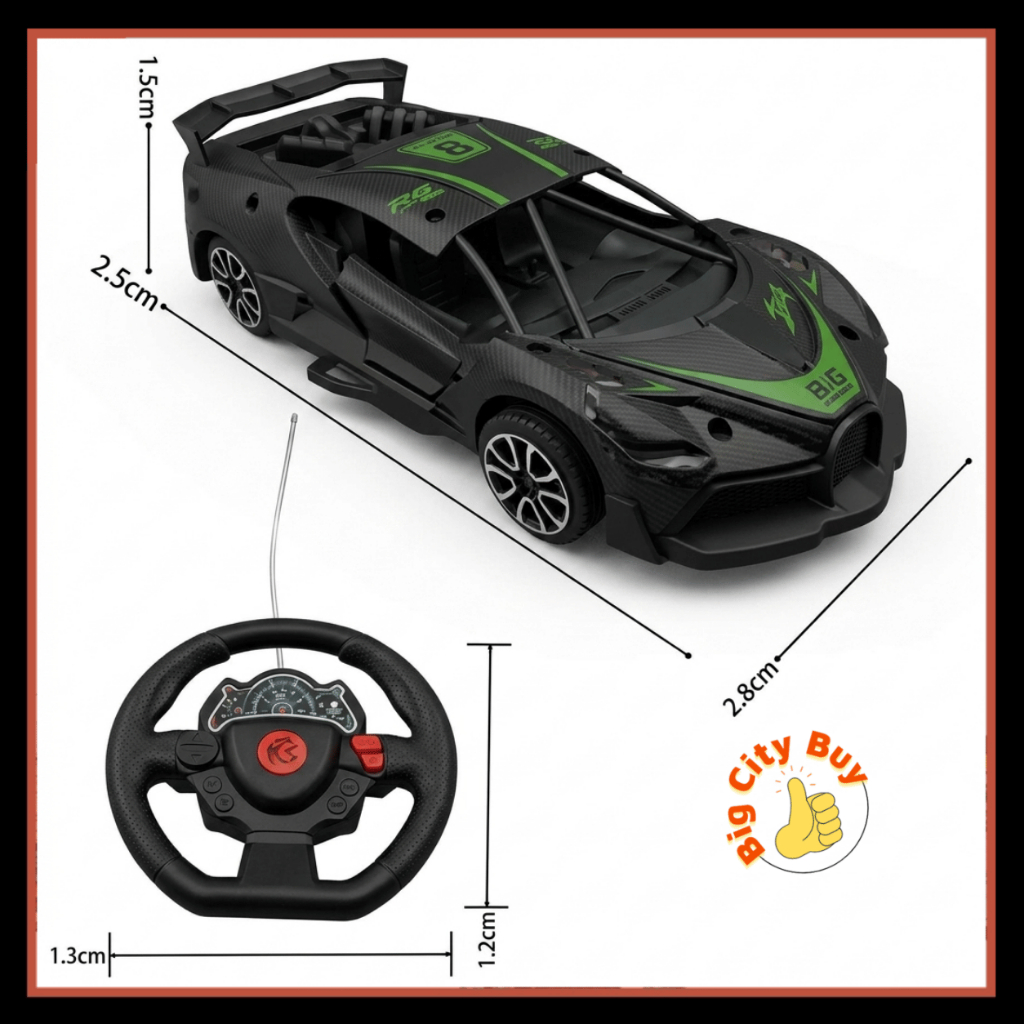 Xe Ô Tô Điều Khiển Từ Xa Bugatti Mini Có Vô Lăng, Xe Đua Tốc Độ Đồ Chơi Cho Bé Cực Ngầu BigcityBuy 337XOT_thumbnail_5