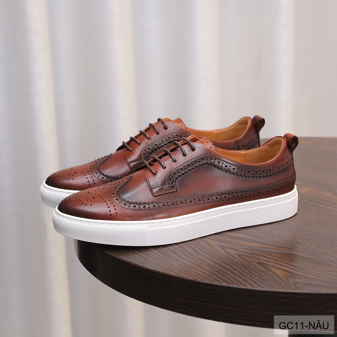 GC11 - Giày Nam Brogue Da Thật Phong Cách Anh Quốc Thiết Kế Sneaker Thời Trang_thumbnail_16