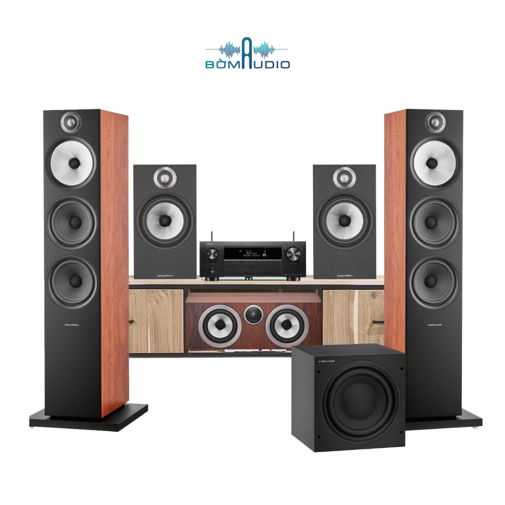 Combo Amply DENON AVC X4800H + Loa Cột B&W 603 S2 + Loa Center B&W HTM72 S2 + Loa Surround B&W 607 S2 + Loa SUB B&W ASW610 - B81_thumbnail_0