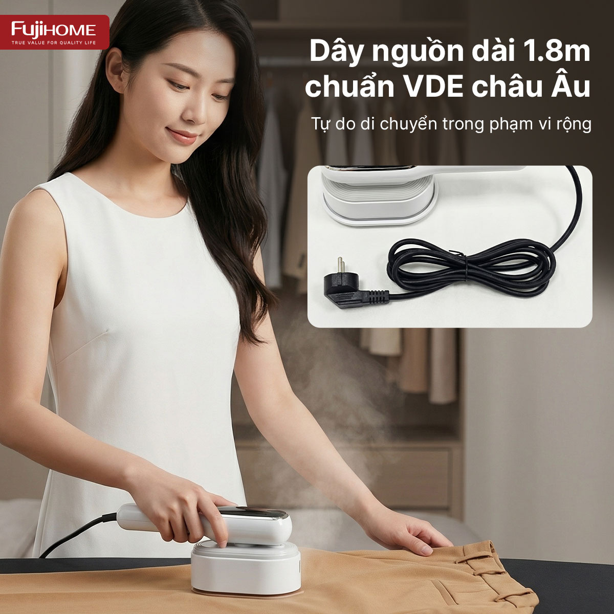 Bàn là  (bàn ủi) hơi nước cầm tay Fujihome SI718AW ( chọn là theo loại vải )_thumbnail_11