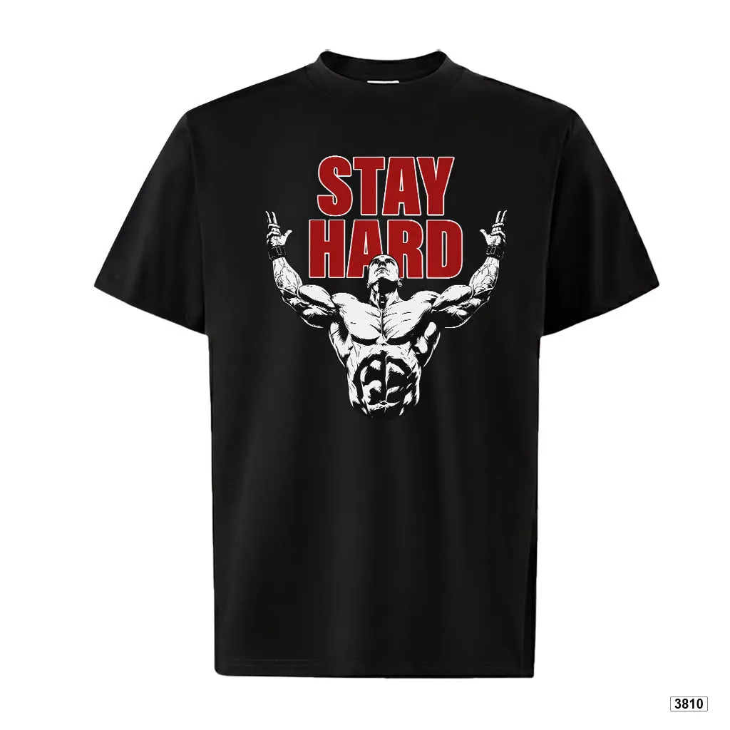Áo thun nam form rộng style thể thao Stay Hard TeePrint 3810_thumbnail_7
