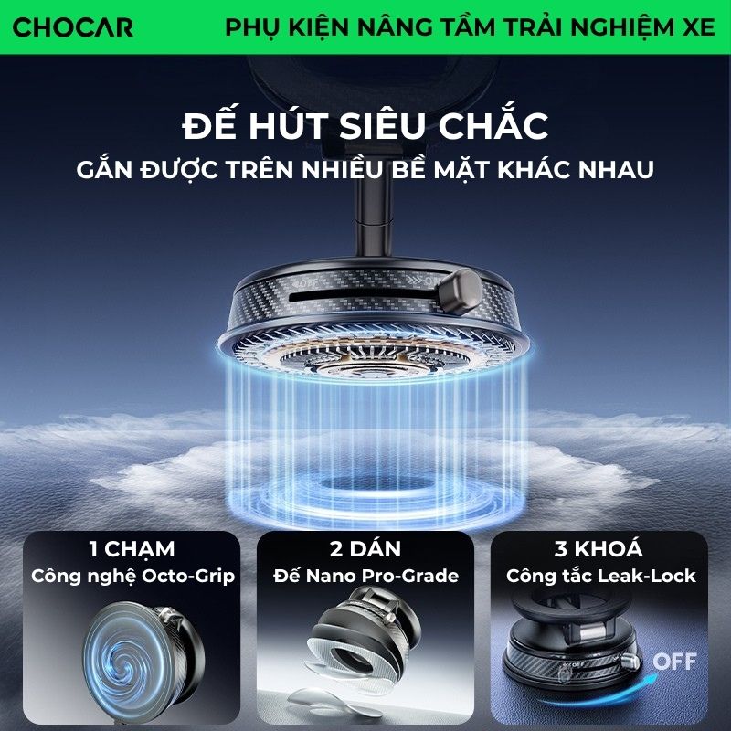 Giá Đỡ Điện Thoại Ô Tô CHOCAR A26 Xoay 1080° Hít MagSafe_thumbnail_2