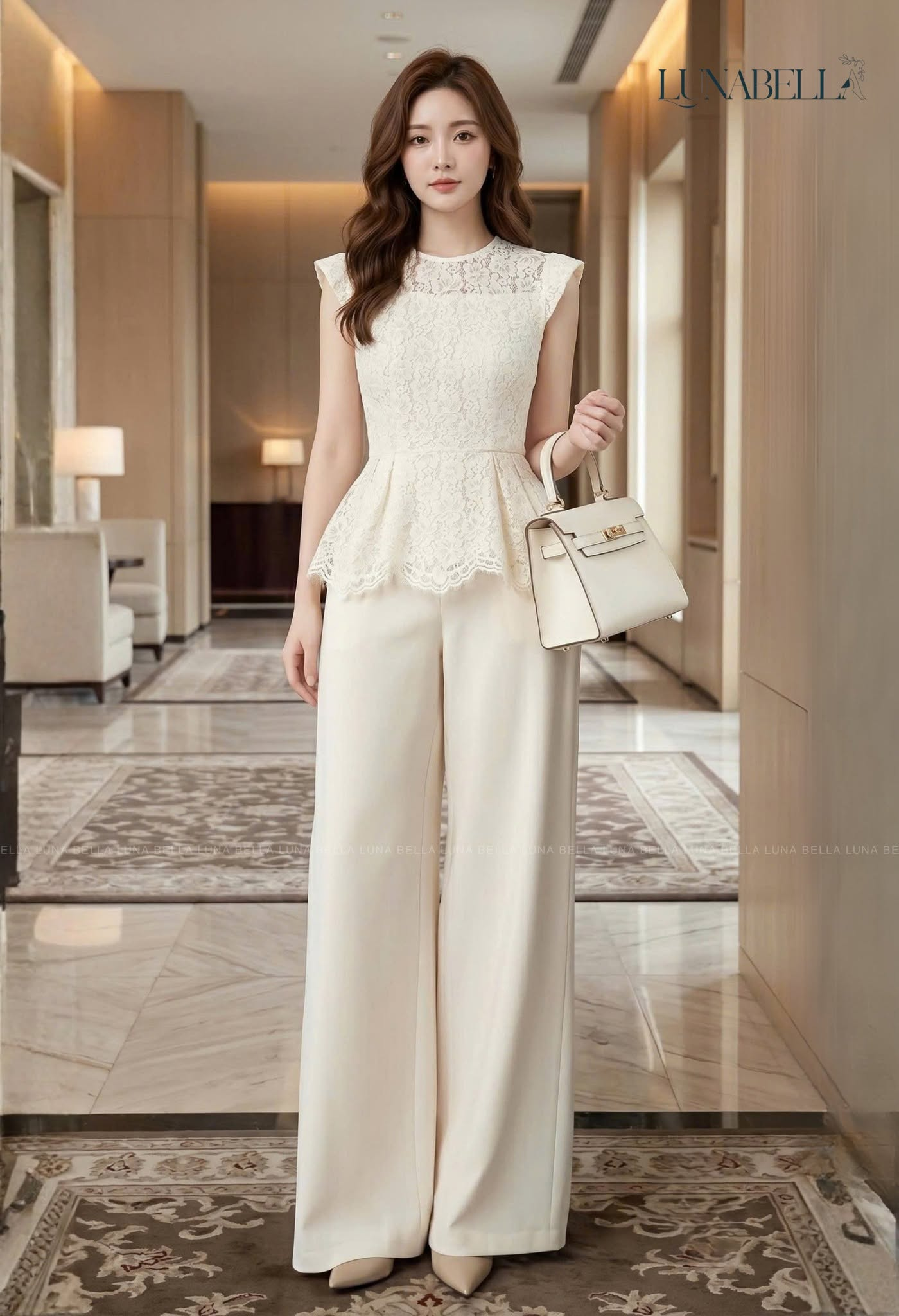 Quần dài xuông ZORINA màu TRẮNG