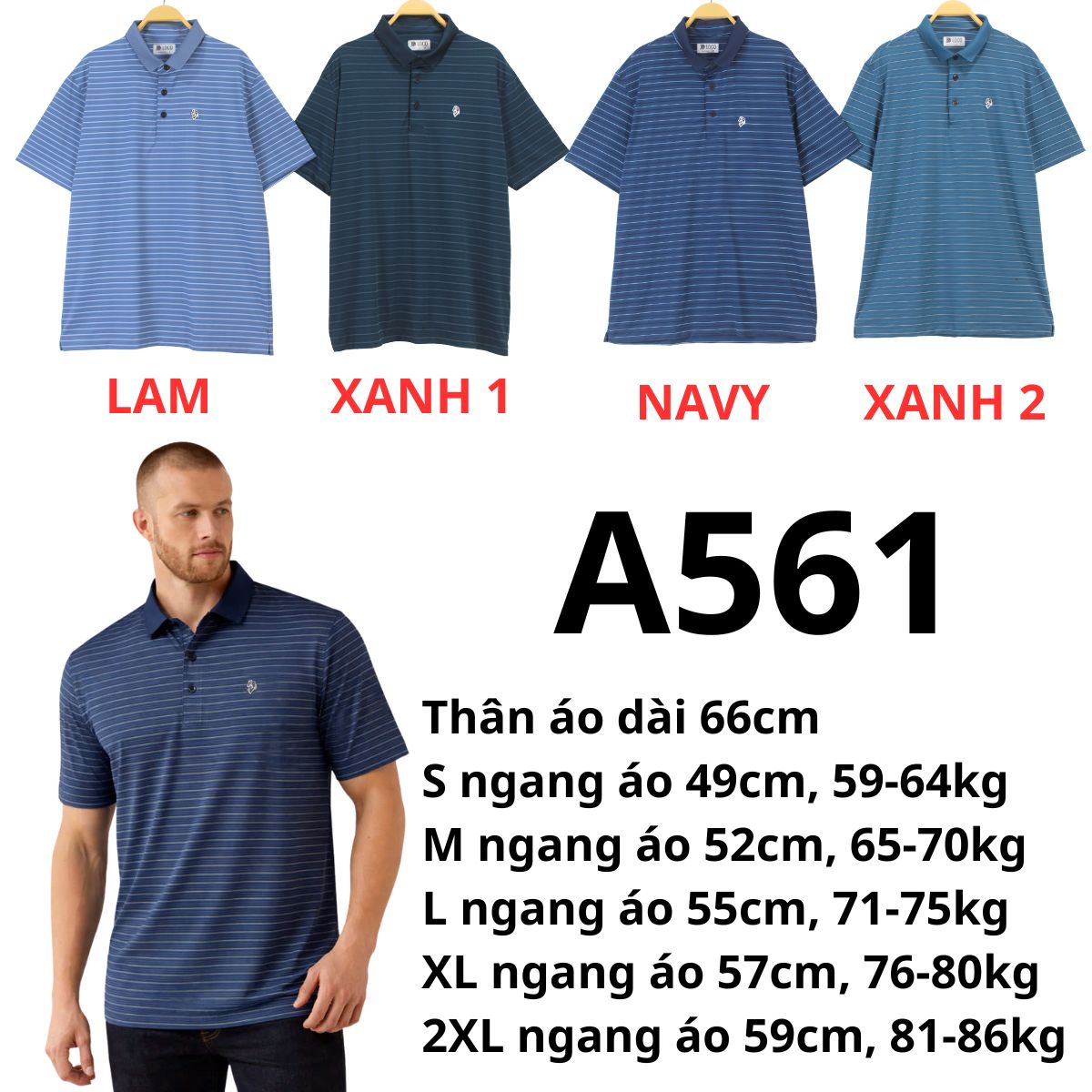 A561- Áo Polo nam xịn