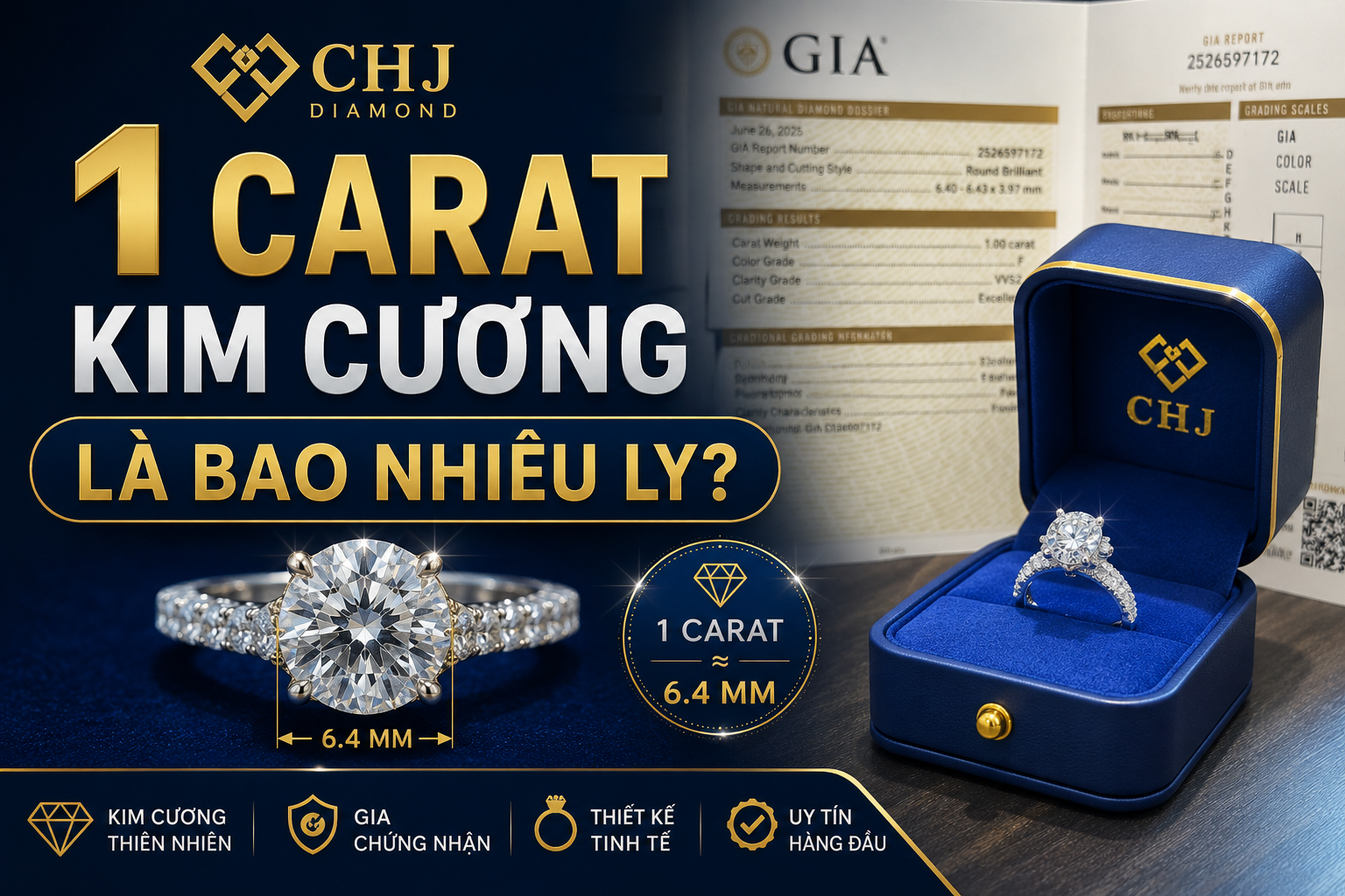 1 Carat Kim Cương Là Bao Nhiêu Ly? Giá Bao Nhiêu Tiền? [Bảng Tra Cứu 2026]