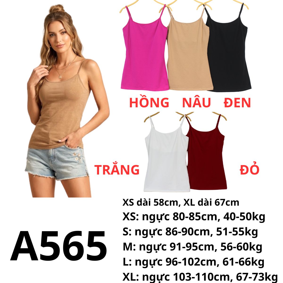 A565 - Áo 2 dây EXD