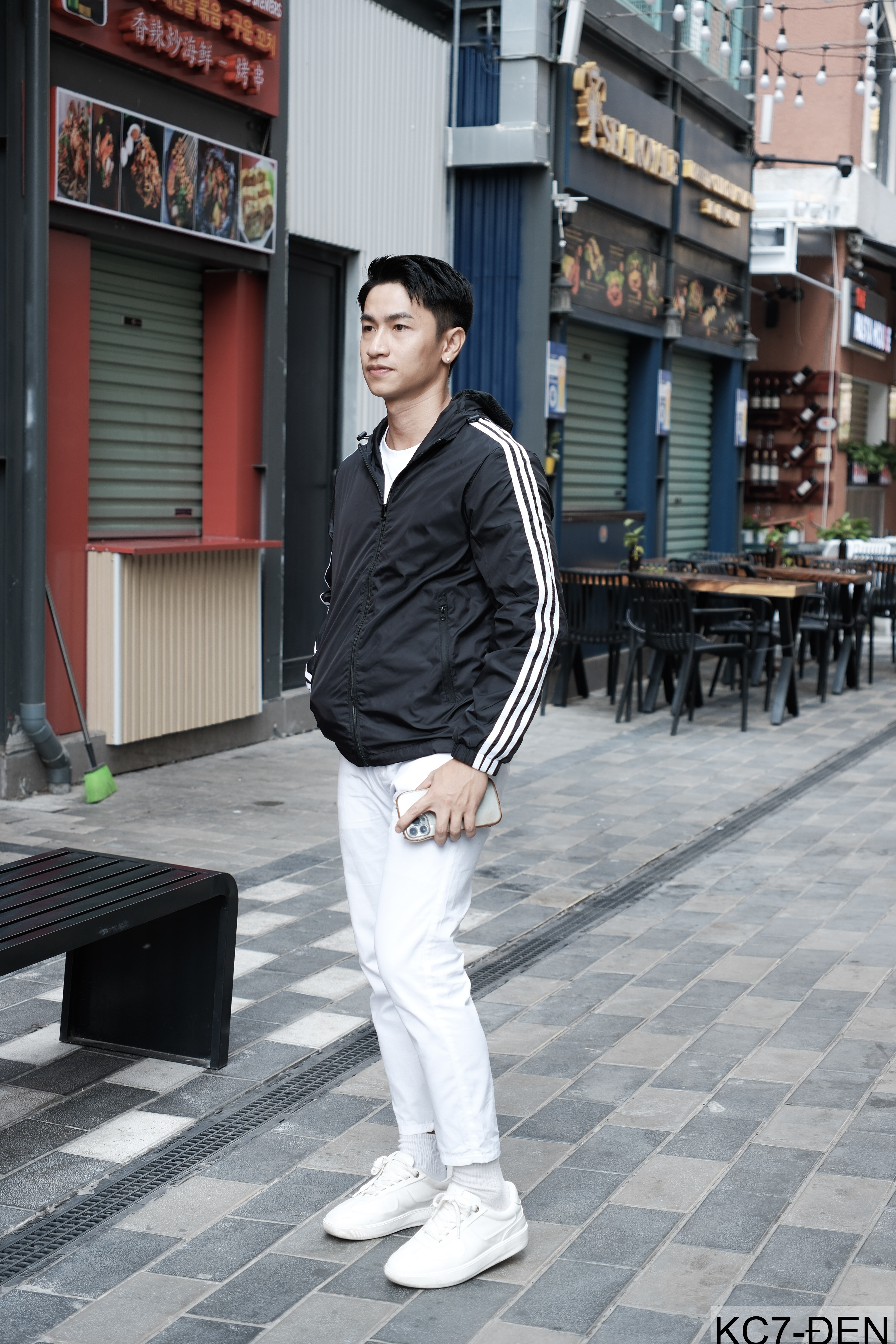 KC7 - Áo khoác nam thể thao oversize tay dài có mũ, chất liệu polyester thoáng mát, 3 màu xanh dương, đen, xanh đậm_thumbnail_7