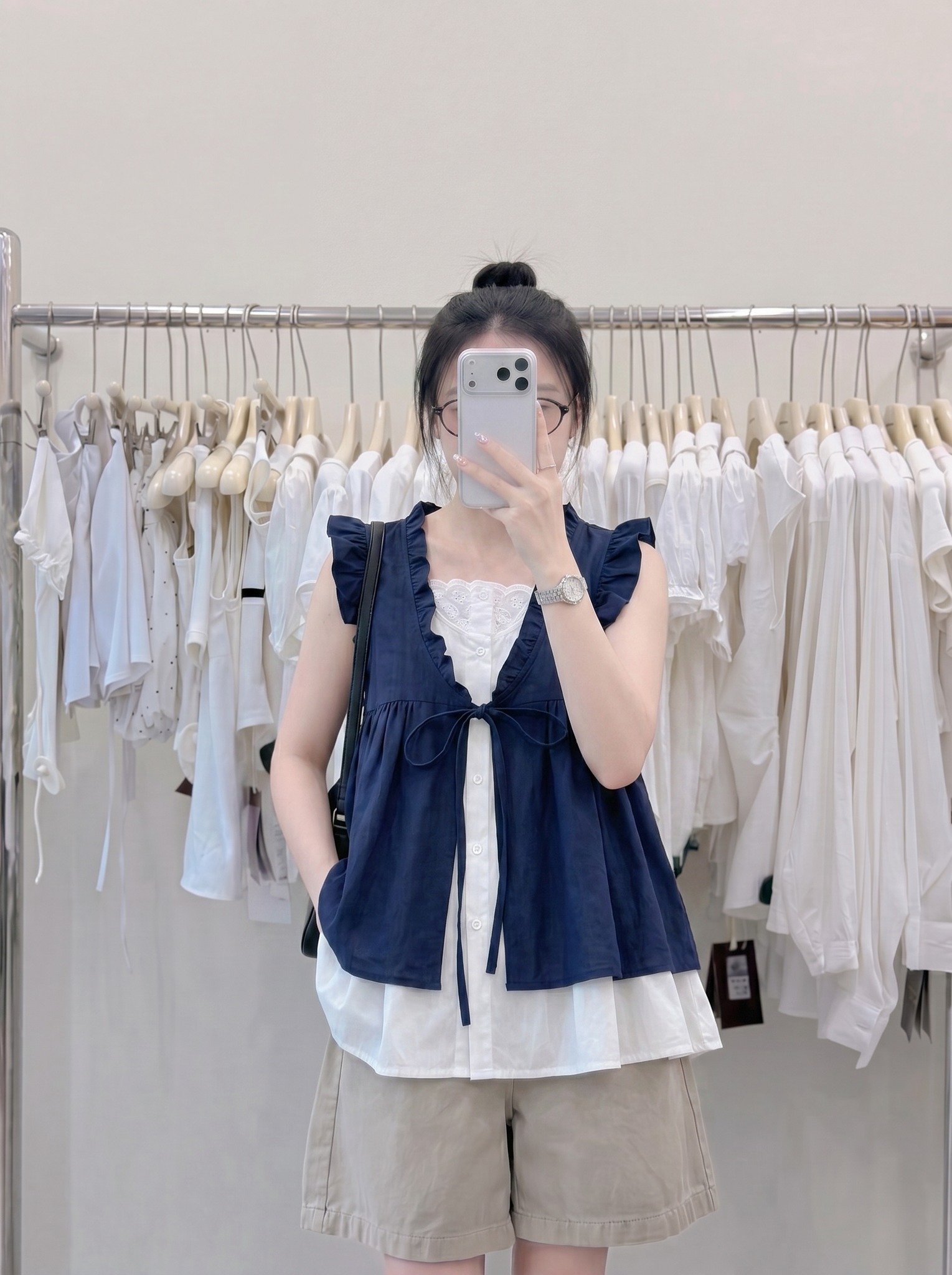 Áo Kiểu Nữ Thiết Kế SN BBD bèo V lót áo viền ren AH.3999 (C) (0687)_thumbnail_4