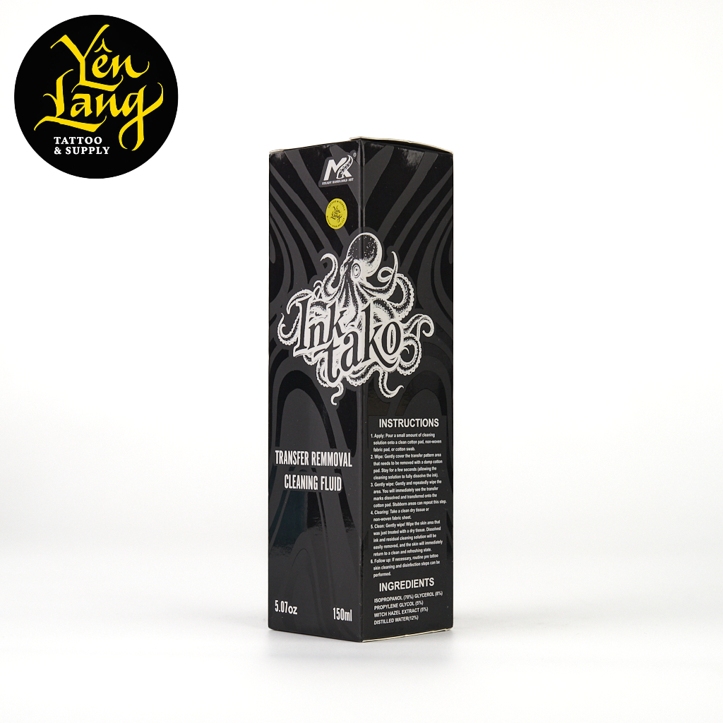 Dung dịch Tẩy Khuôn Xăm & Vệ Sinh Da INKTAKO (150ml)