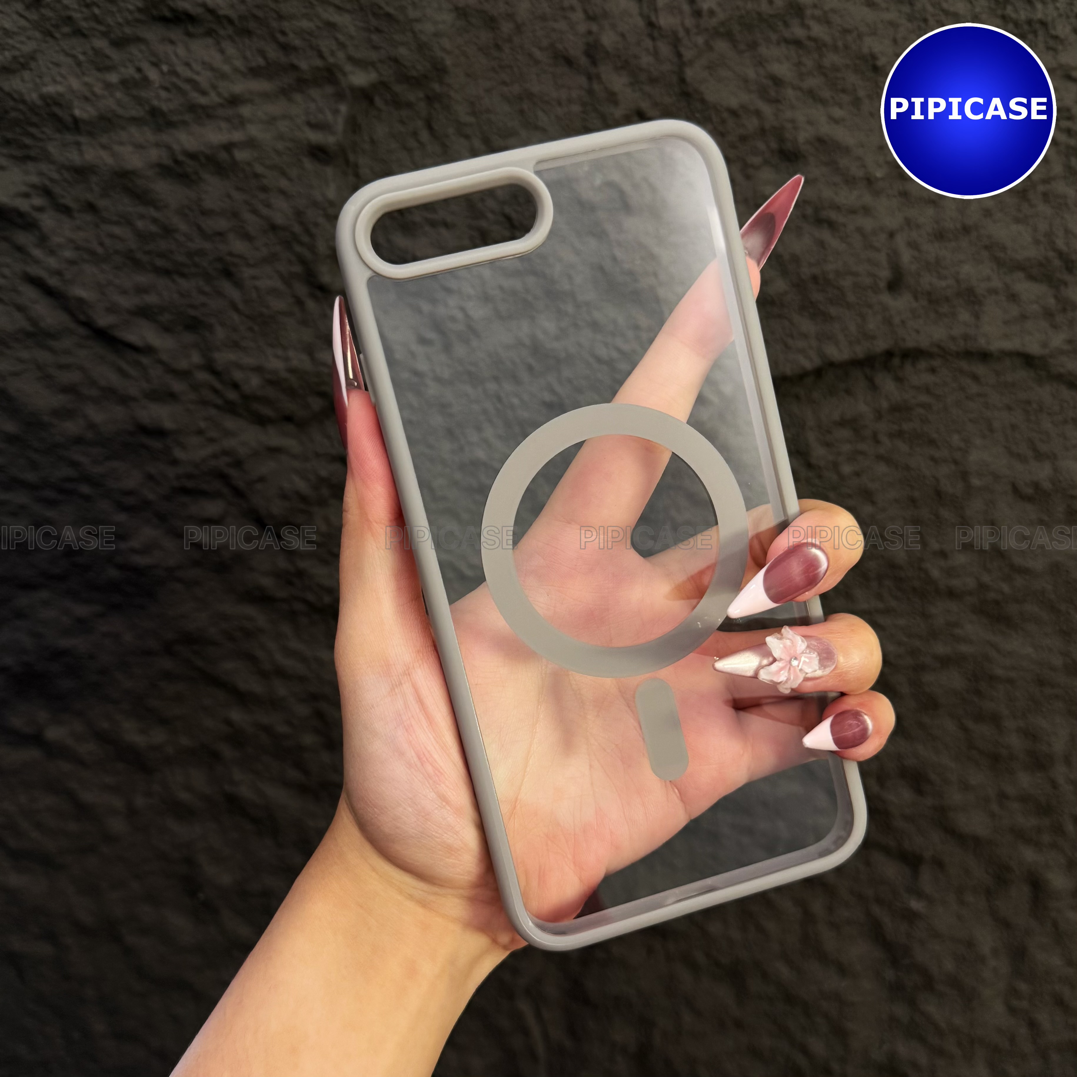 Ốp Lưng iPhone 7 Plus / 8 Plus - Chic - Xám_thumbnail_1